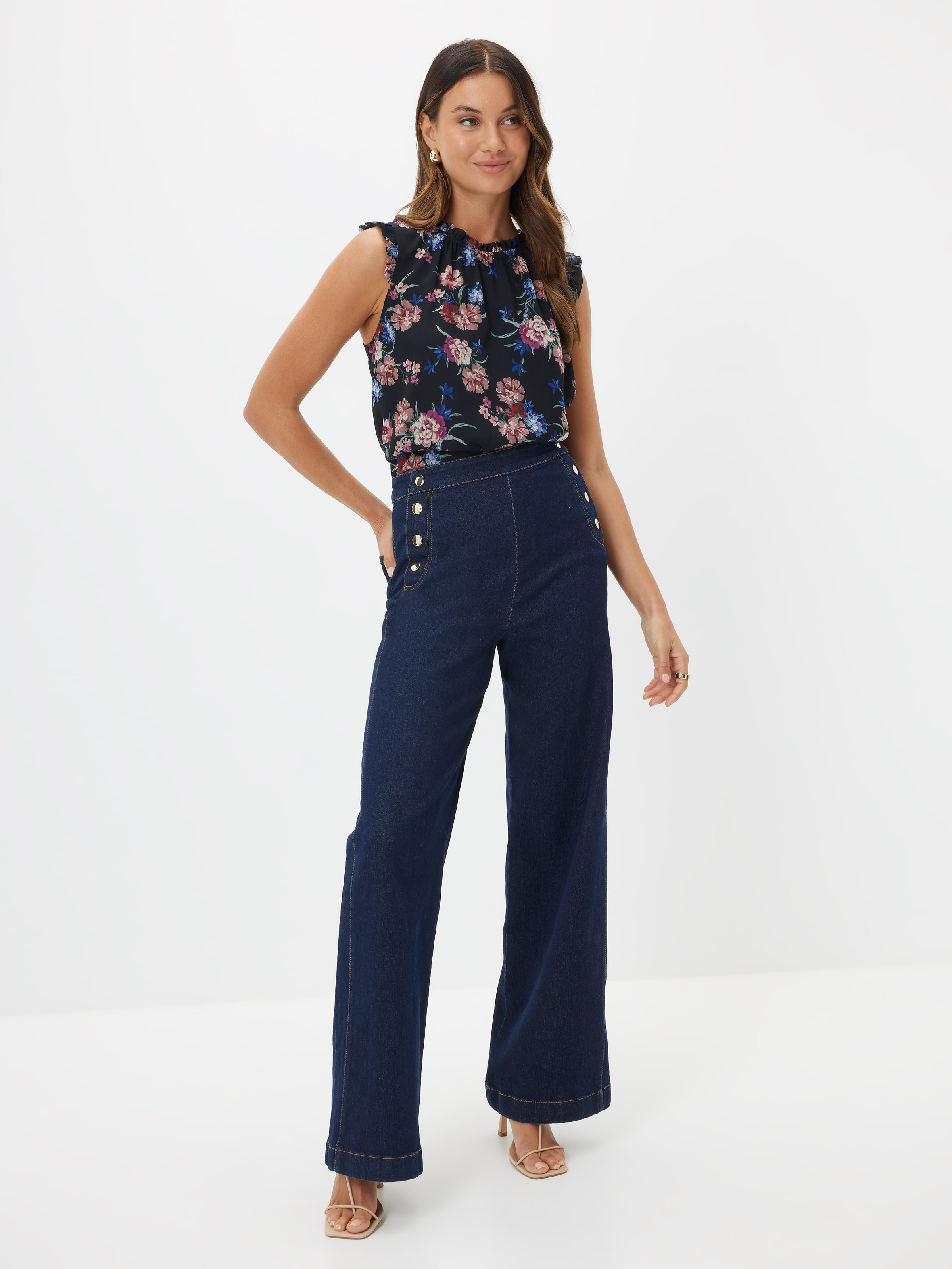 Tessa Yoryu Gathered Neck Top