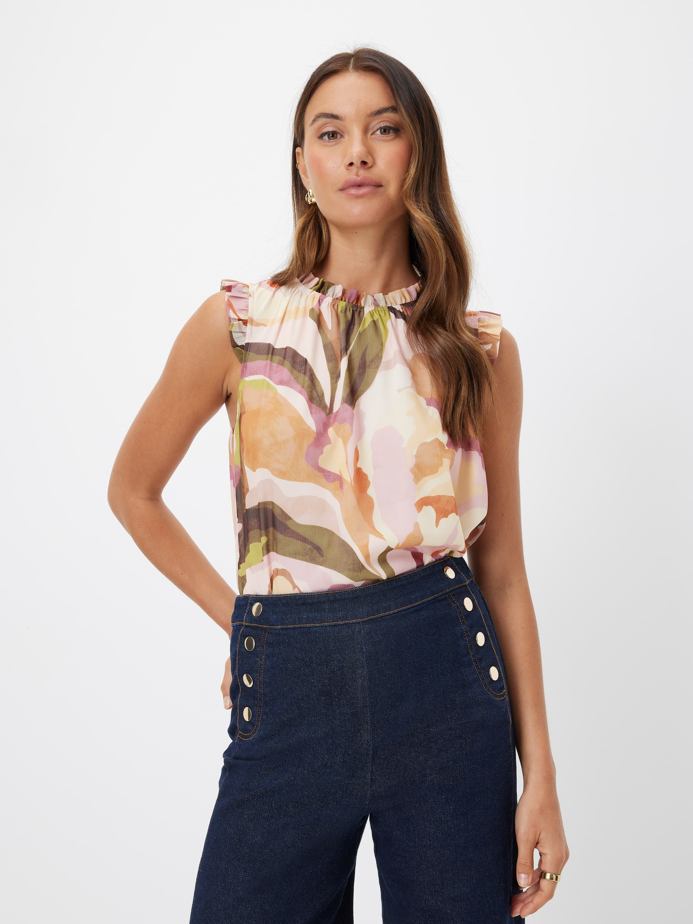 Tessa Yoryu Gathered Neck Top
