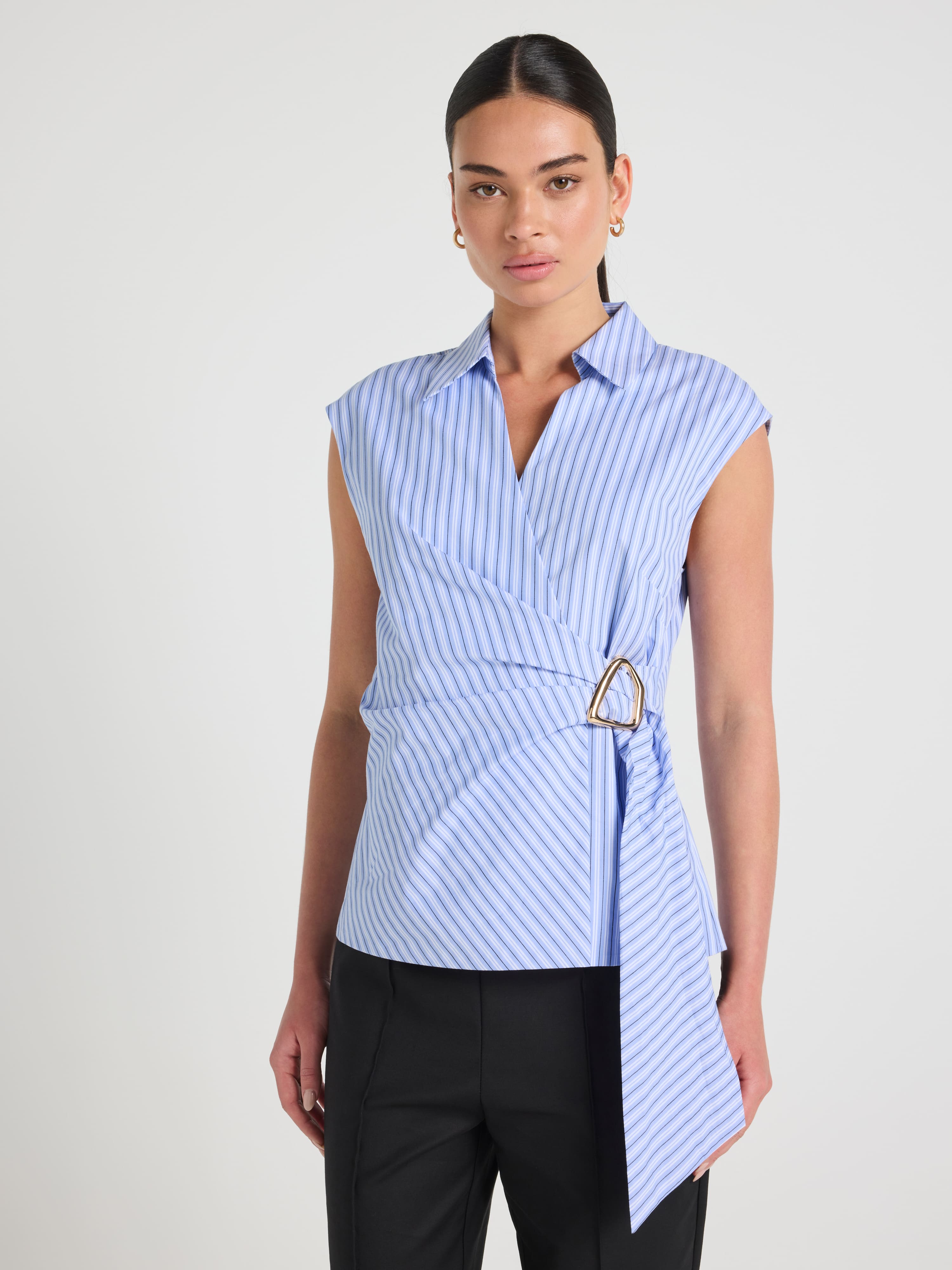 Tiana Sleeveless Tie Waist Shirt