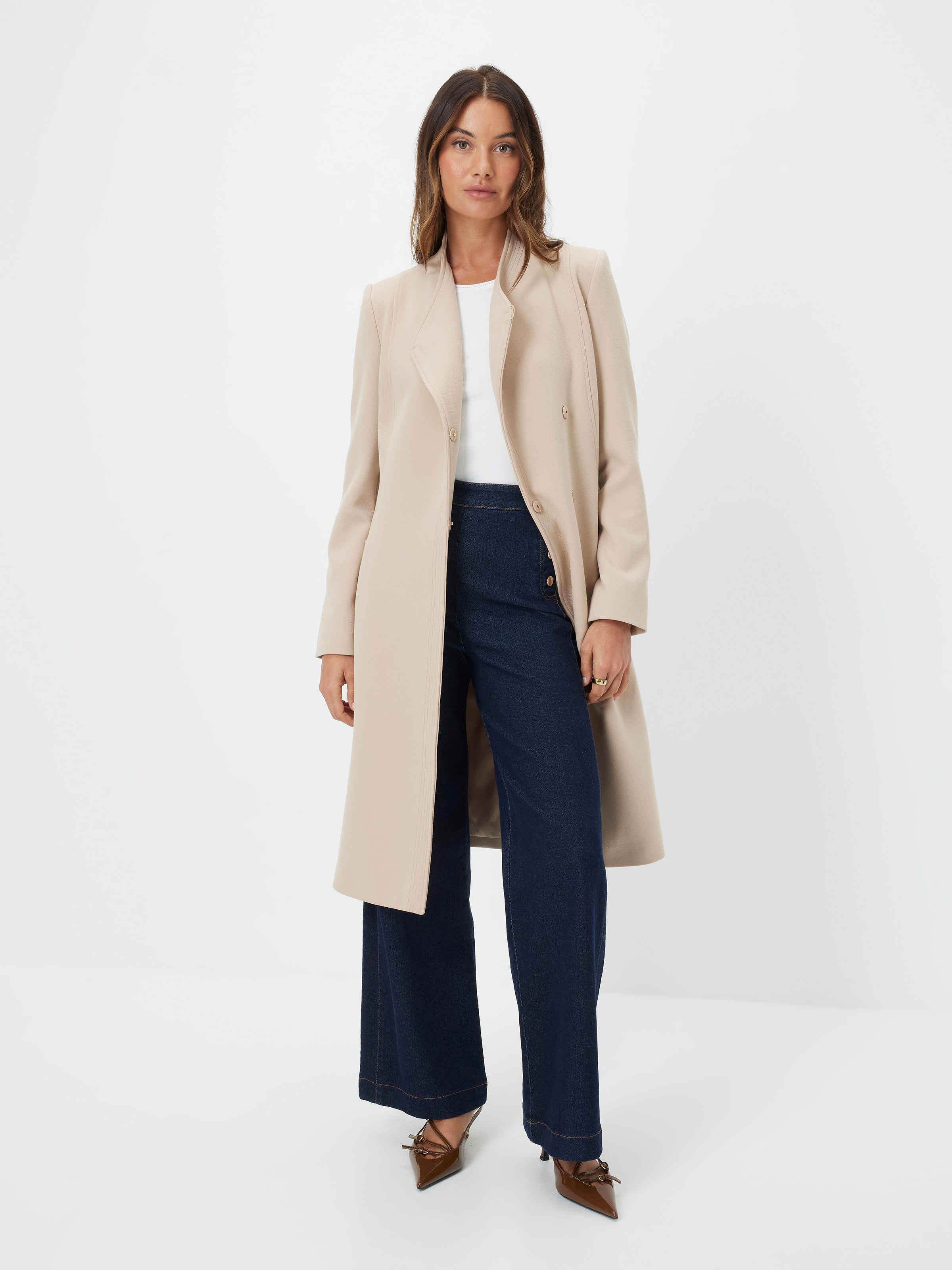 Frankie Funnel Neck Coat