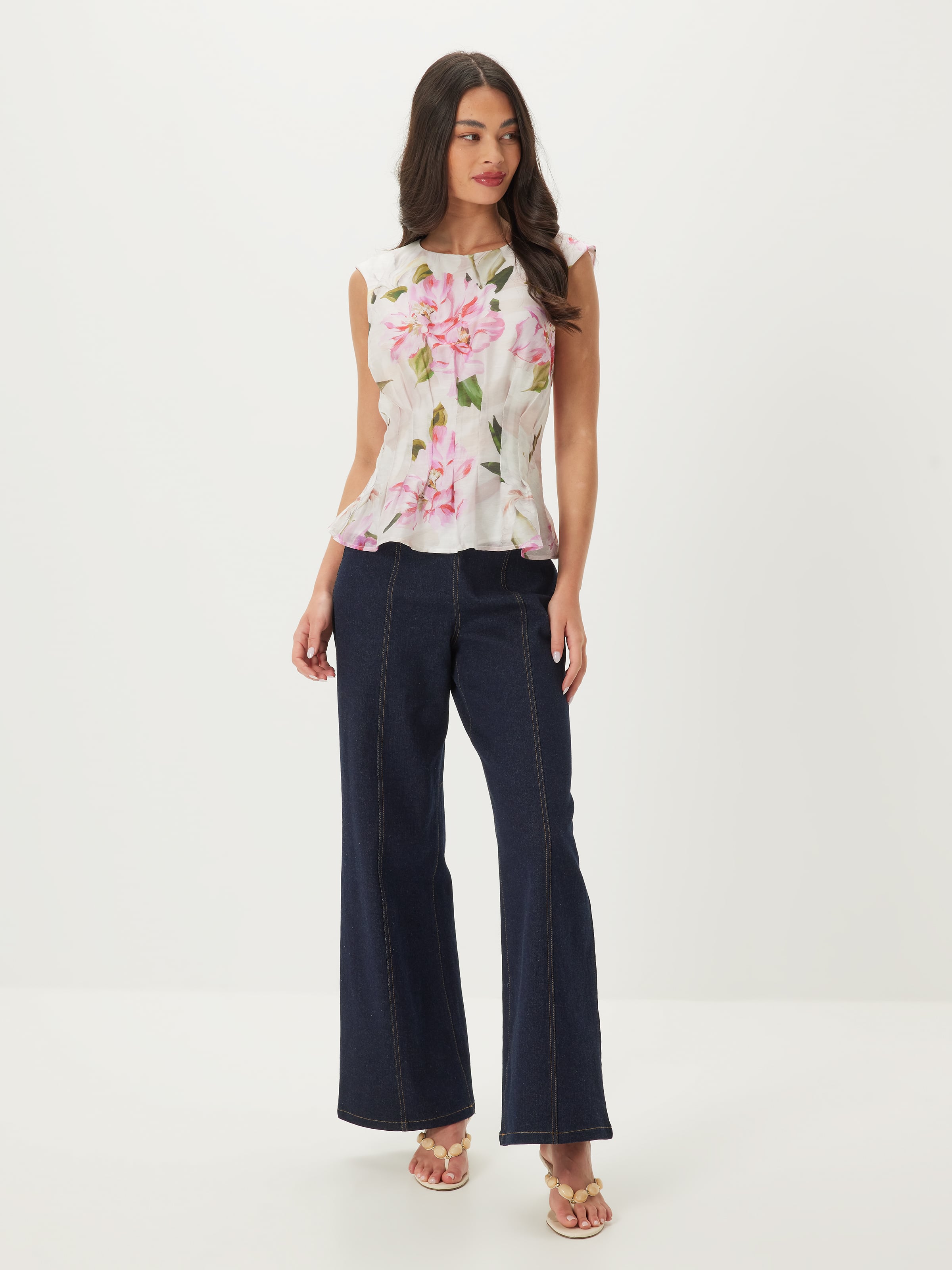 Sandy Sless Pintuck Top