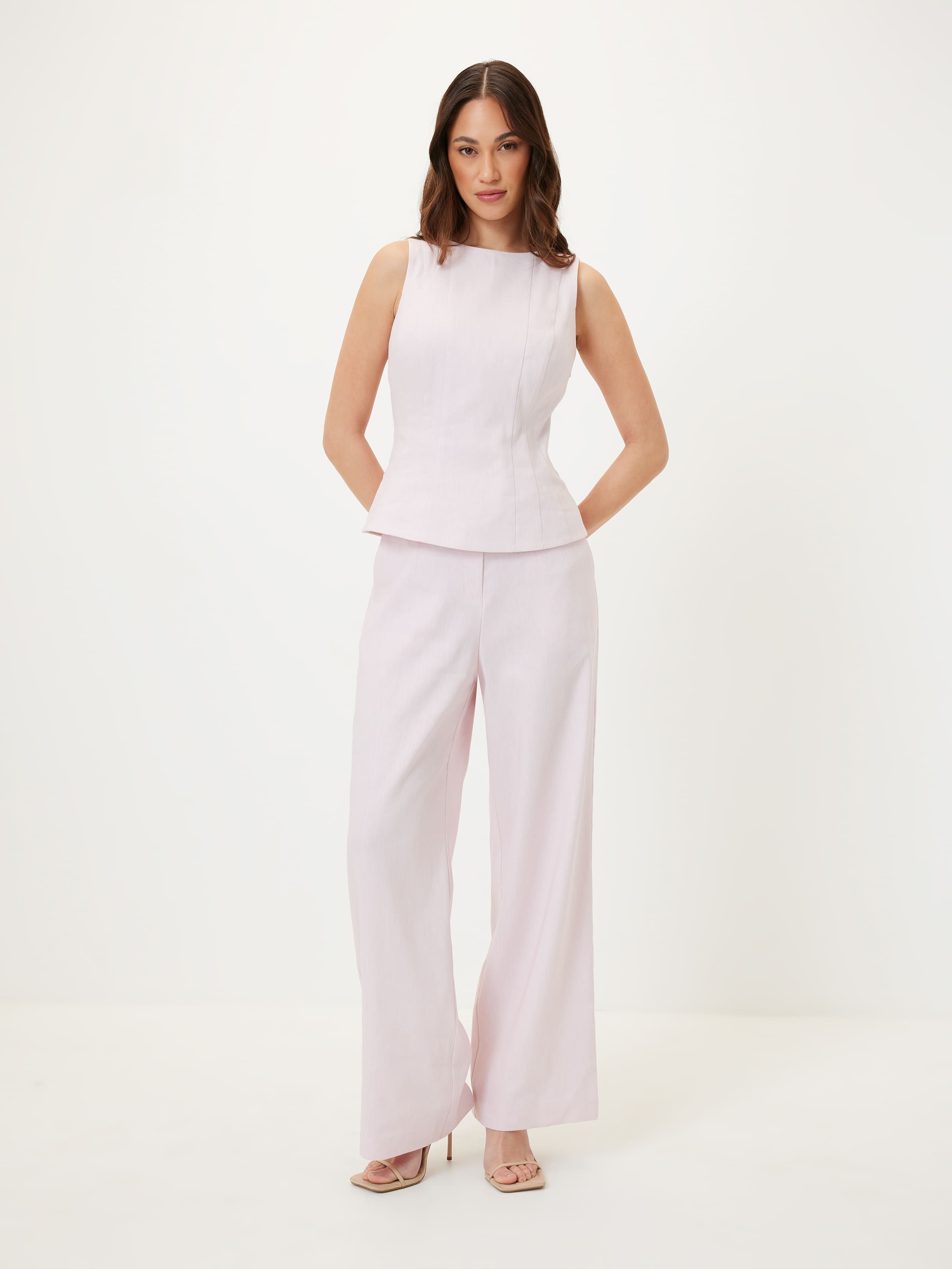 Poppie Panelled Linen Blend Top