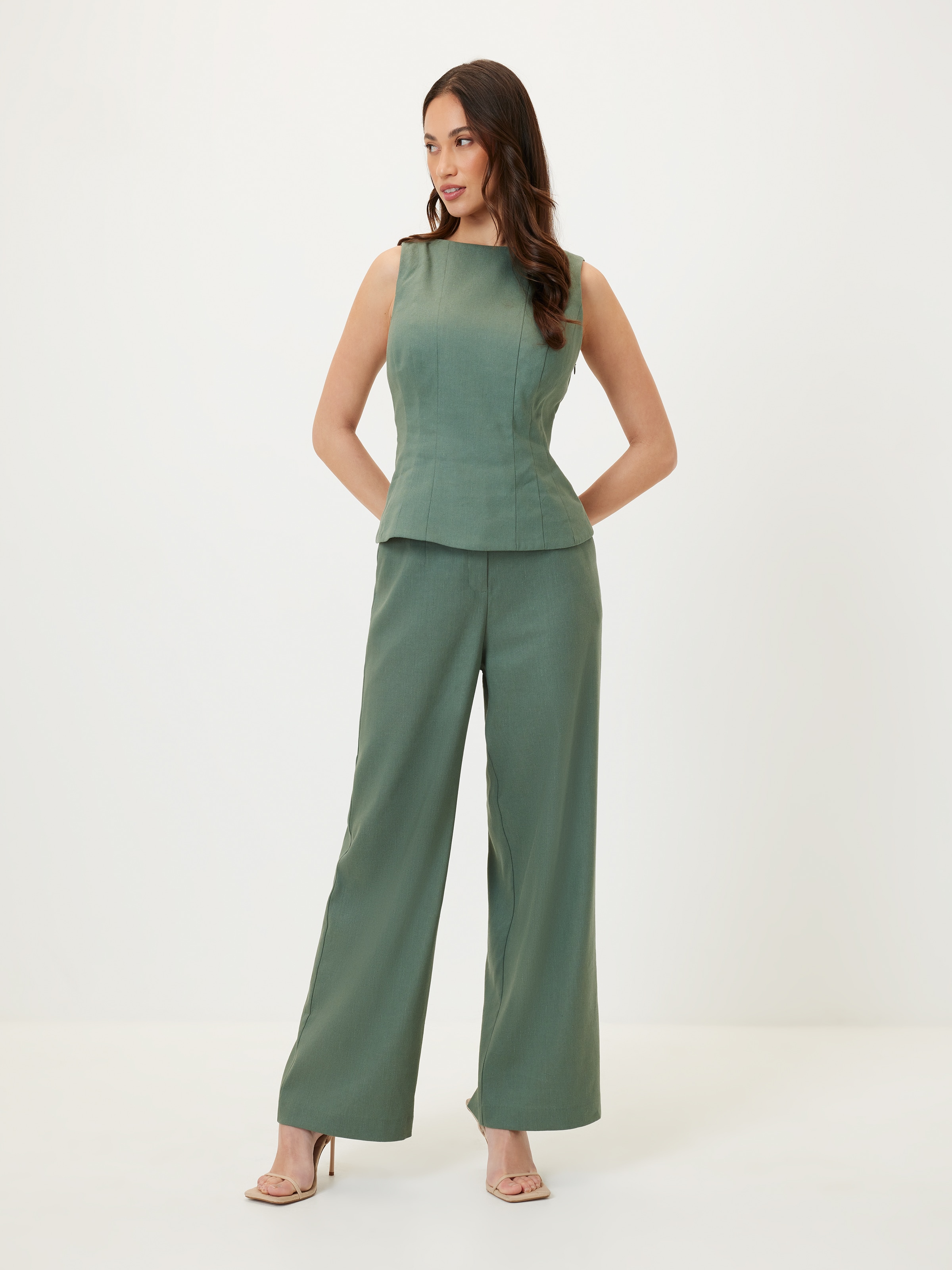 Poppie Panelled Linen Blend Top
