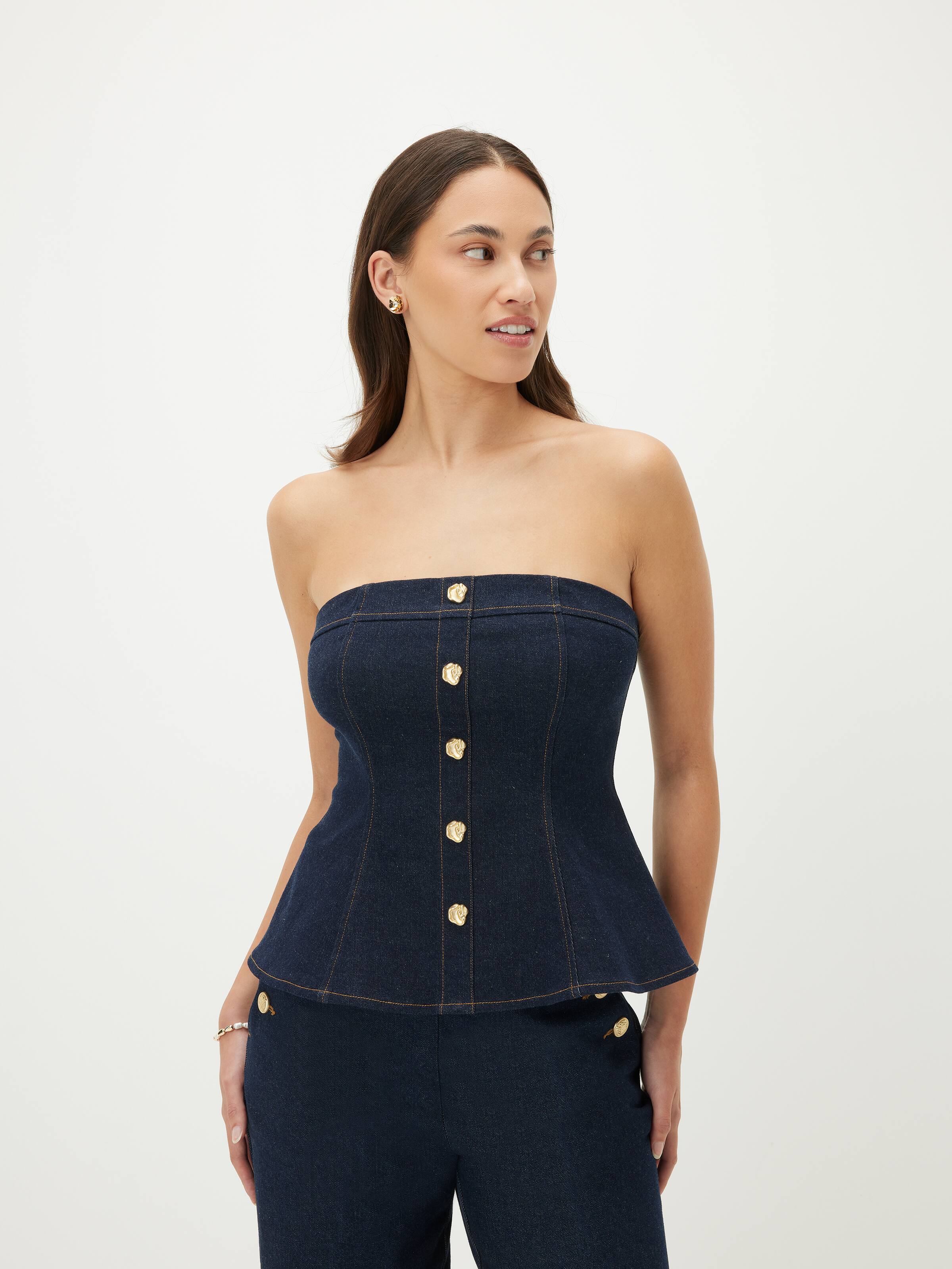 Pammie Denim Bustier