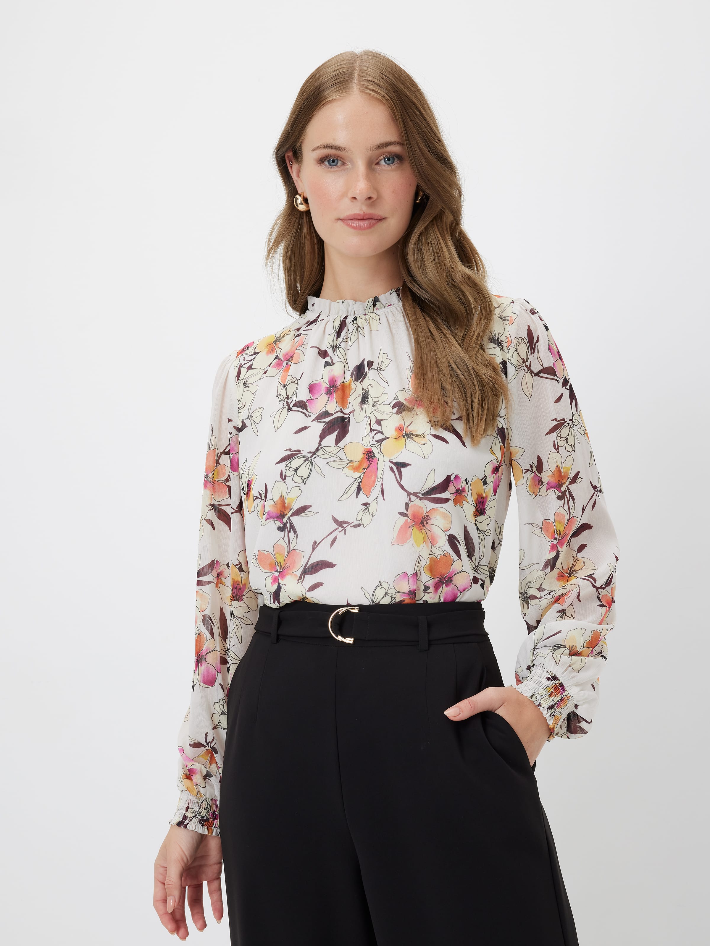 Gabby Yoryu Gathered Neck Top