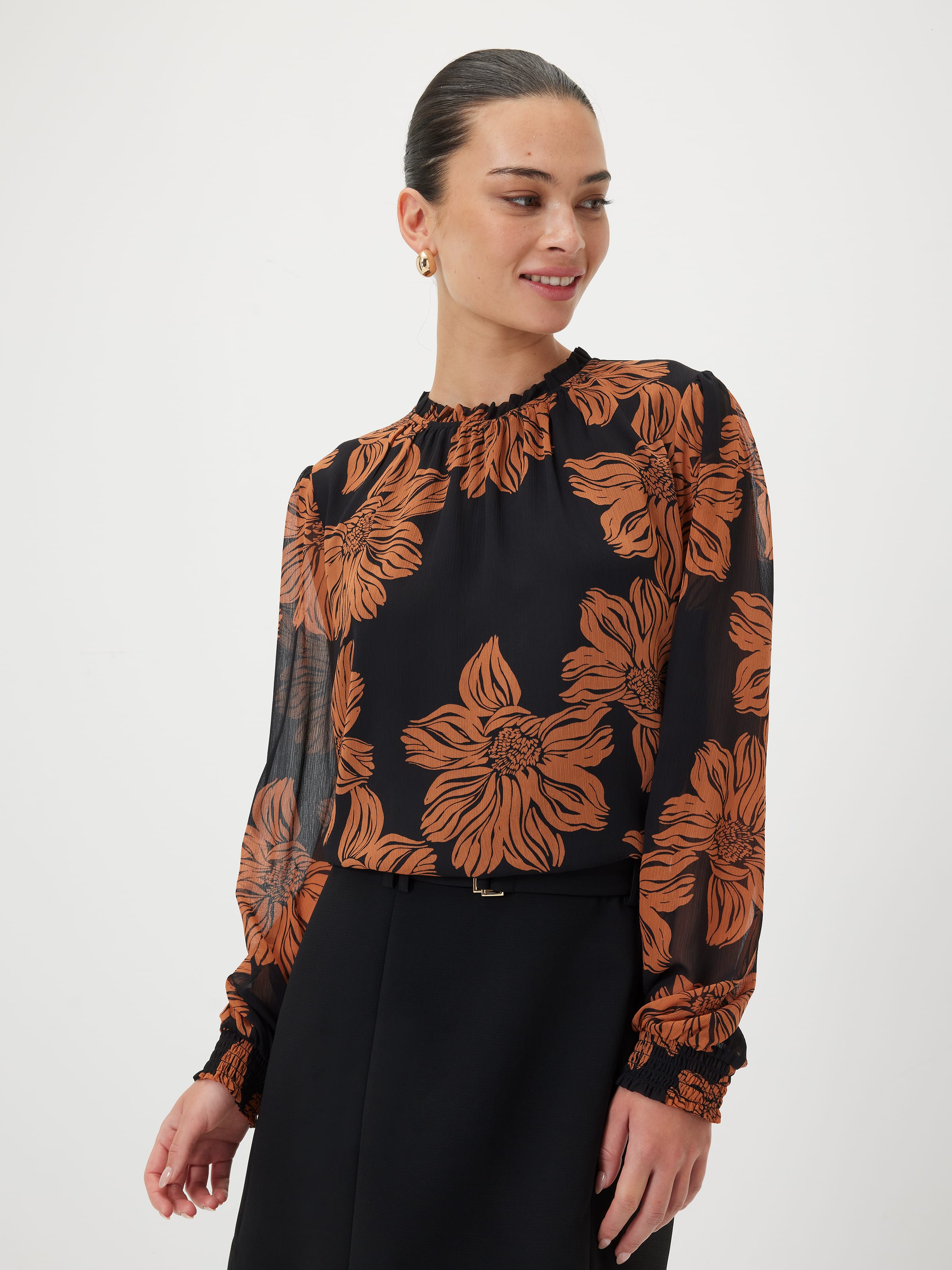 Gabby Yoryu Gathered Neck Top