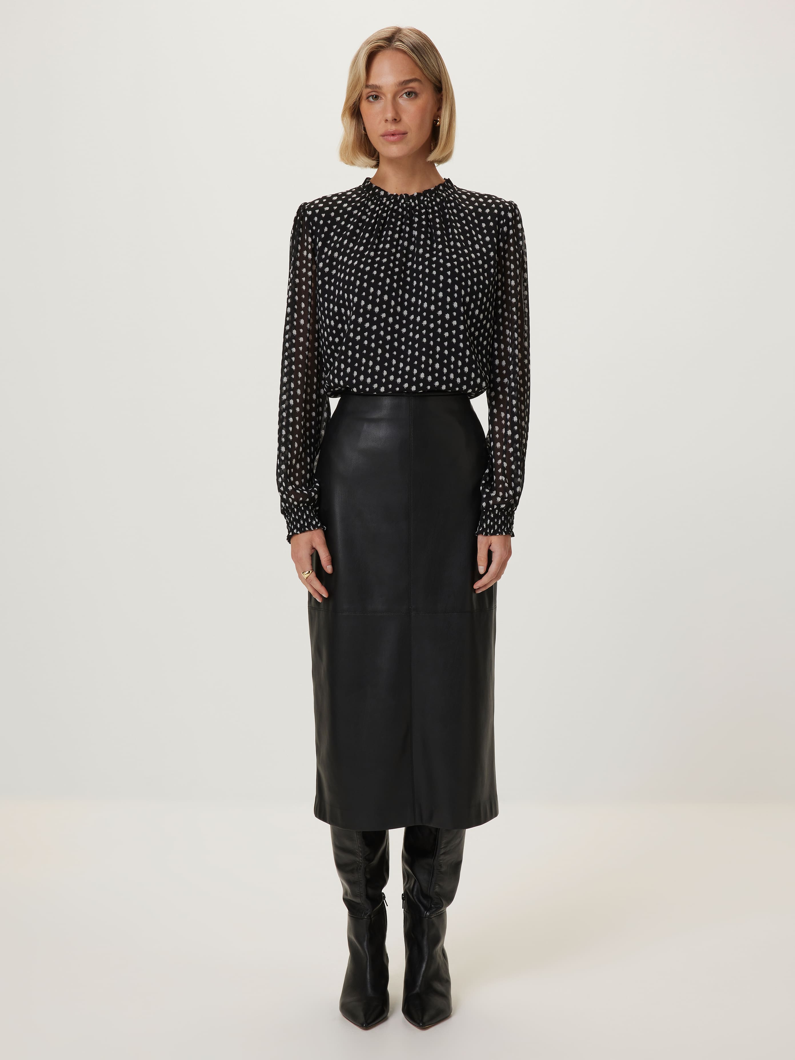 Gabby Yoryu Gathered Neck Top