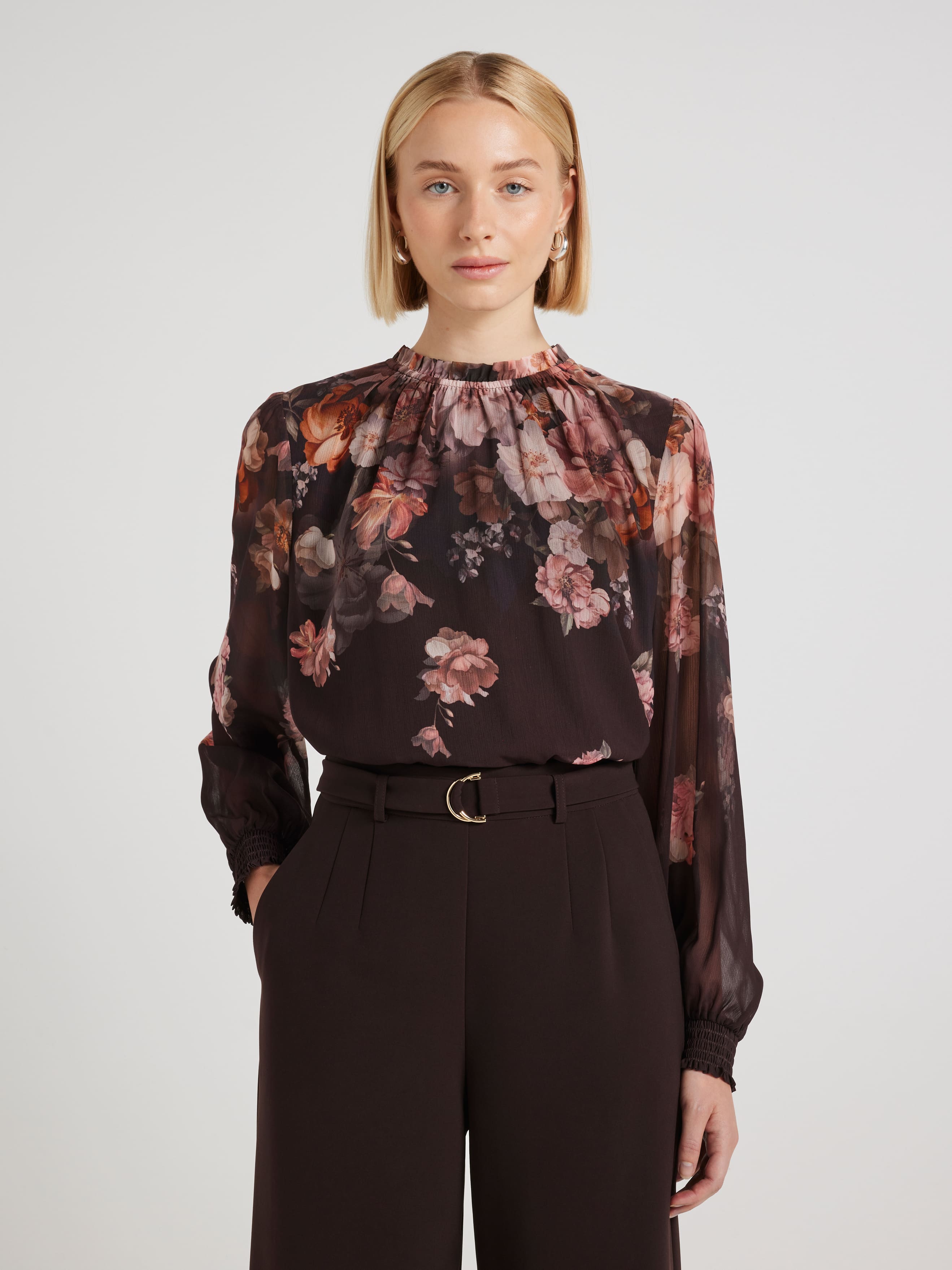 Gabby Yoryu Gathered Neck Top