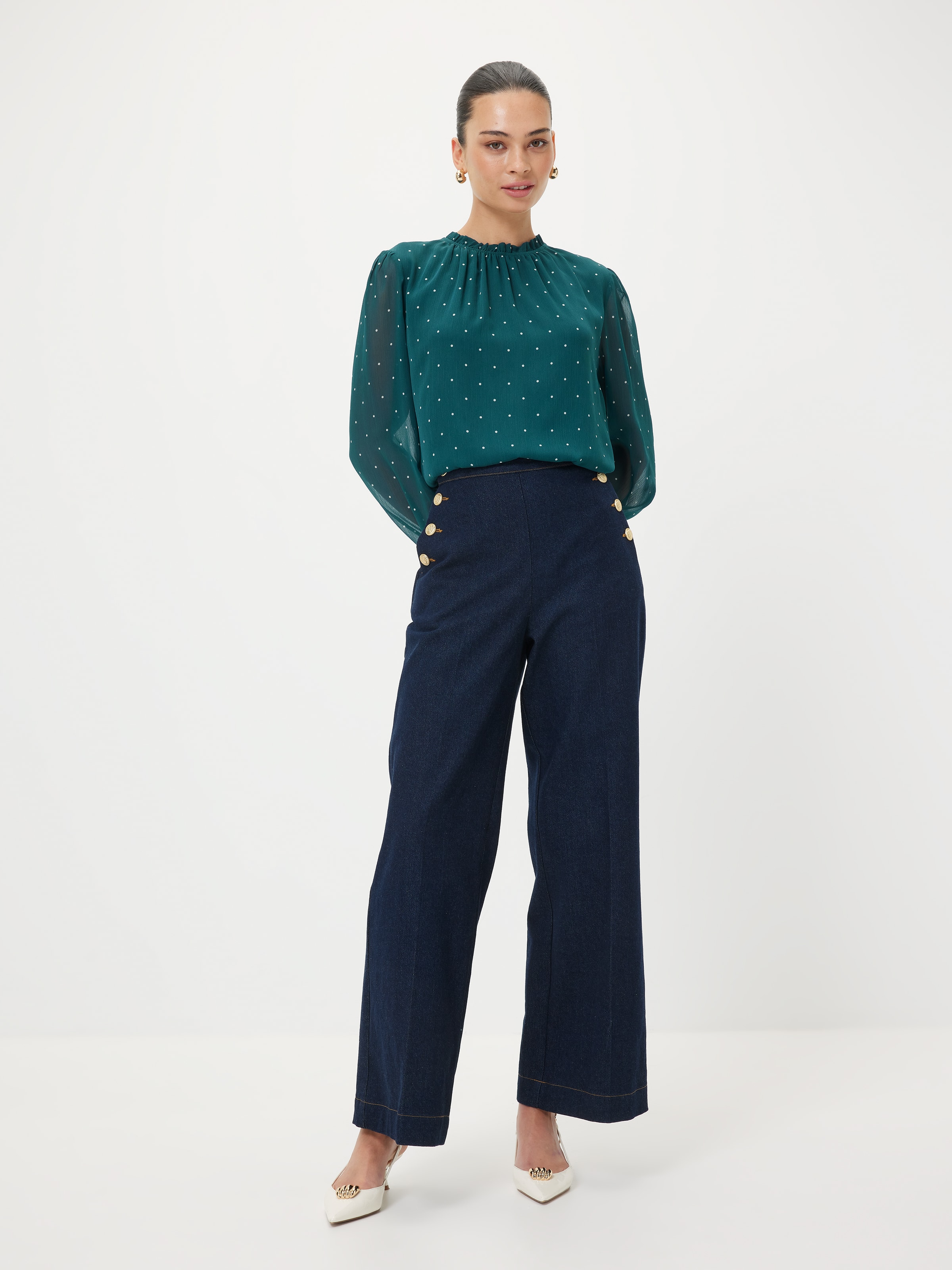 Gabby Yoryu Gathered Neck Top