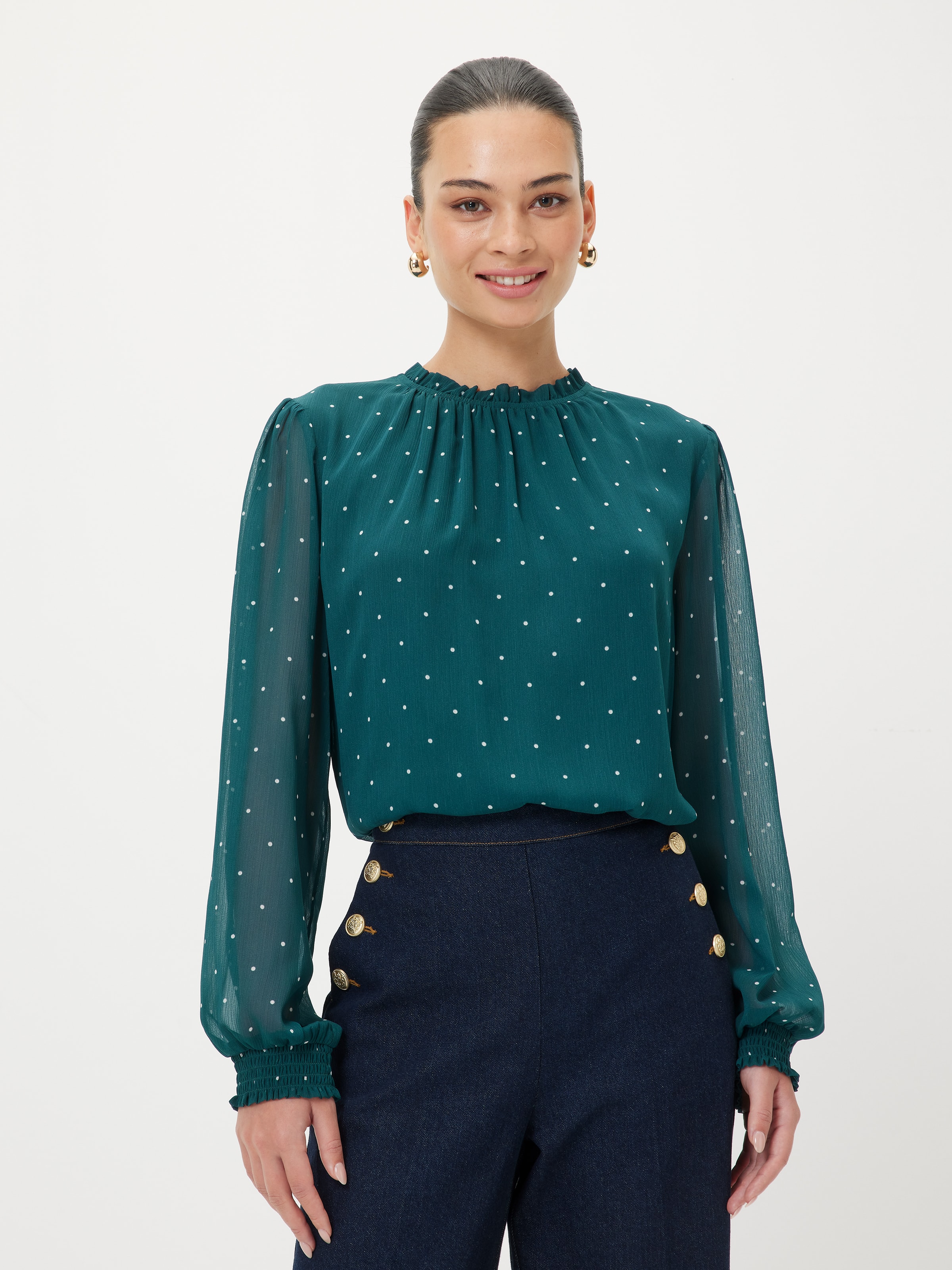 Gabby Yoryu Gathered Neck Top