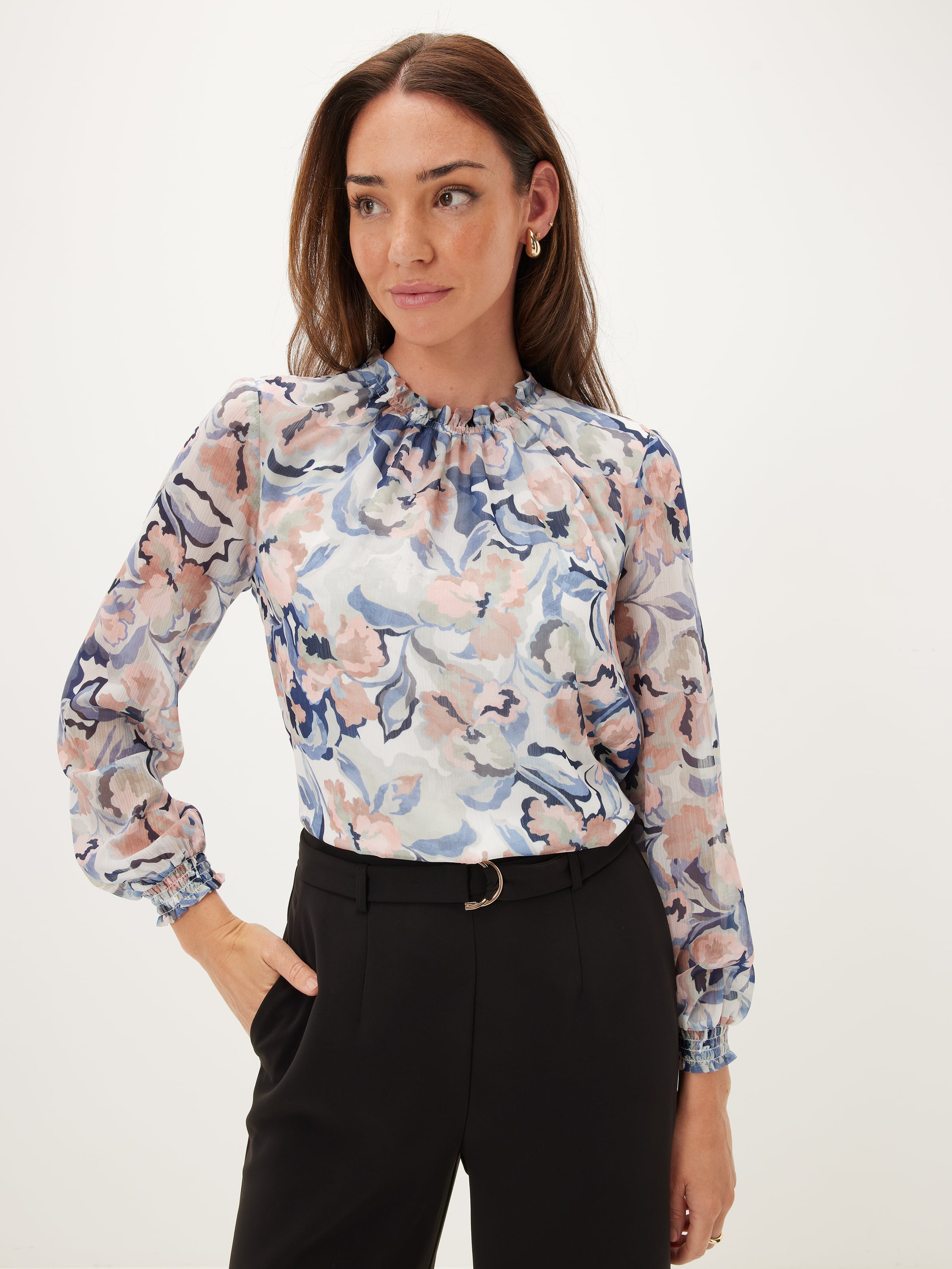 Gabby Yoryu Gathered Neck Top