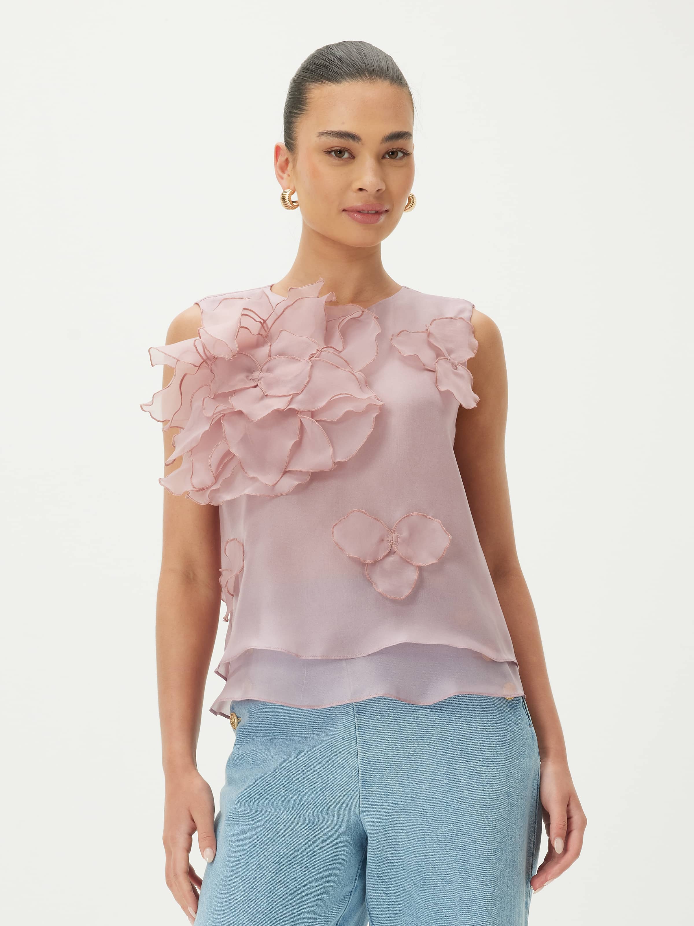 Alana 3D Flower Top