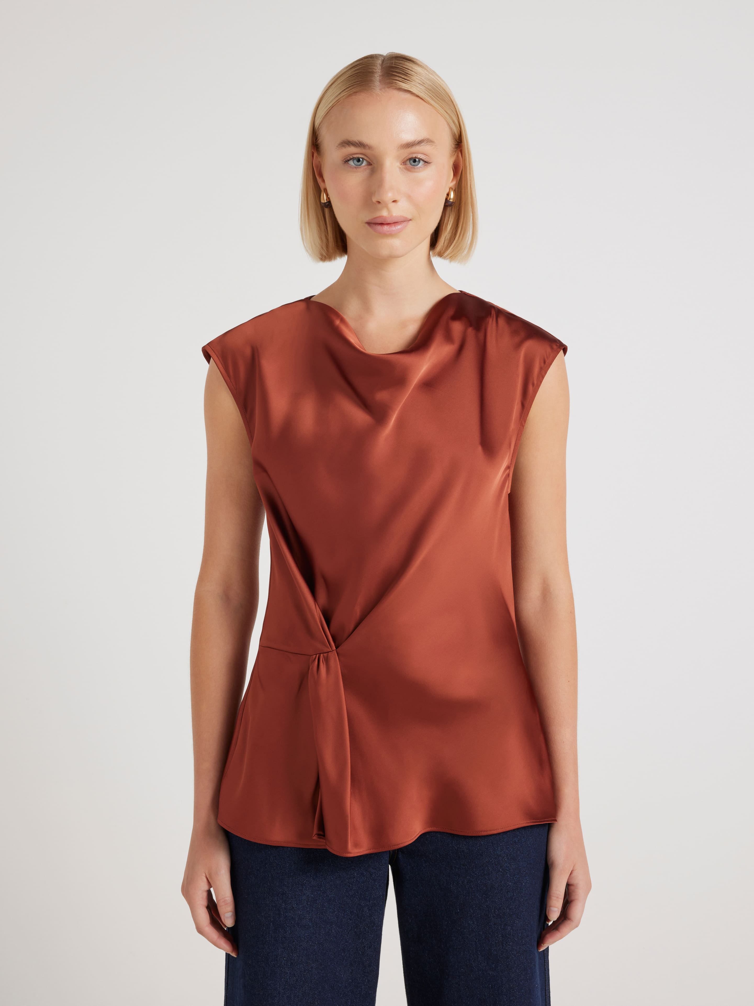 Keira Knot Satin Top