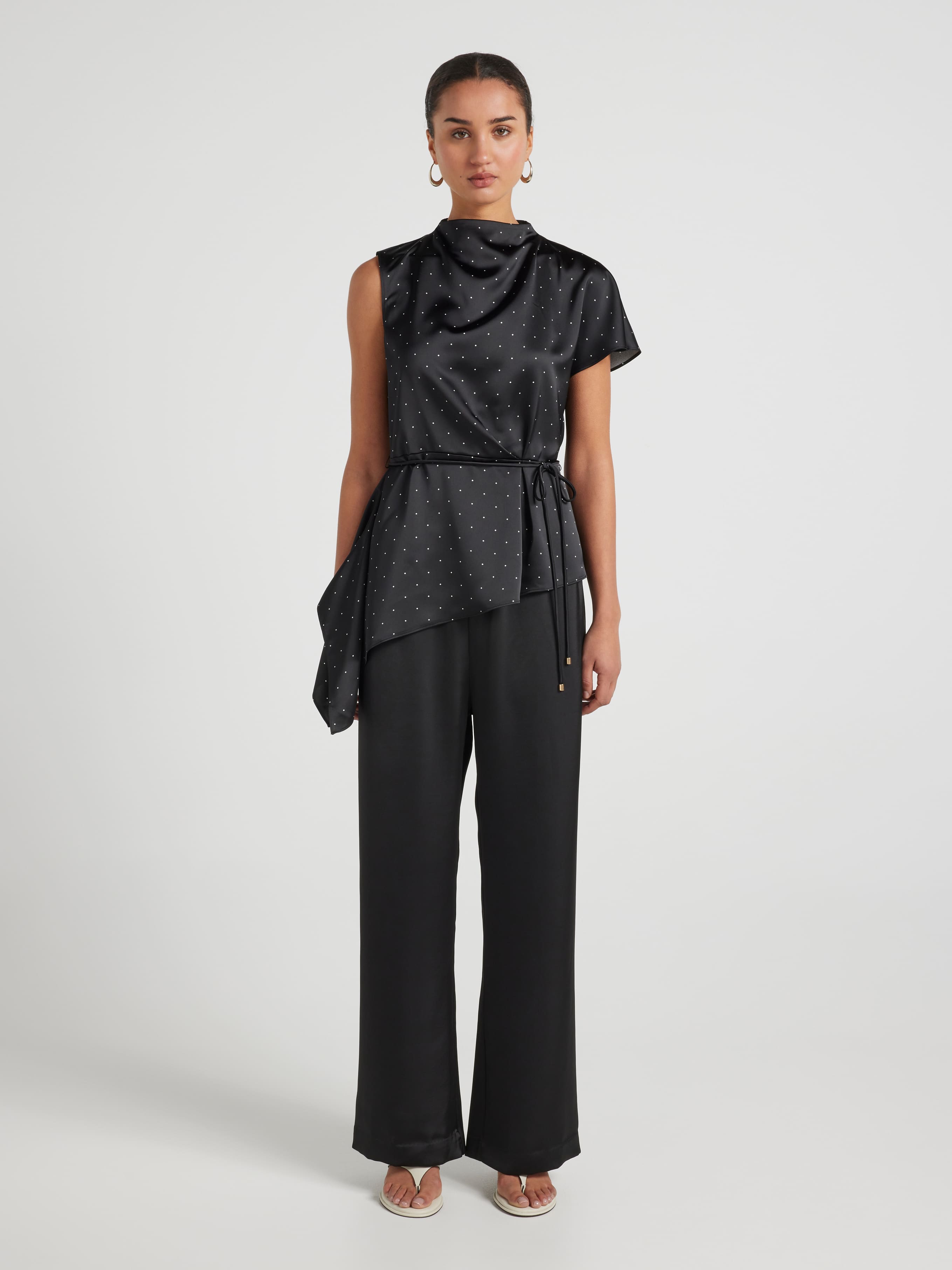 Aspen Satin One Shoulder Top