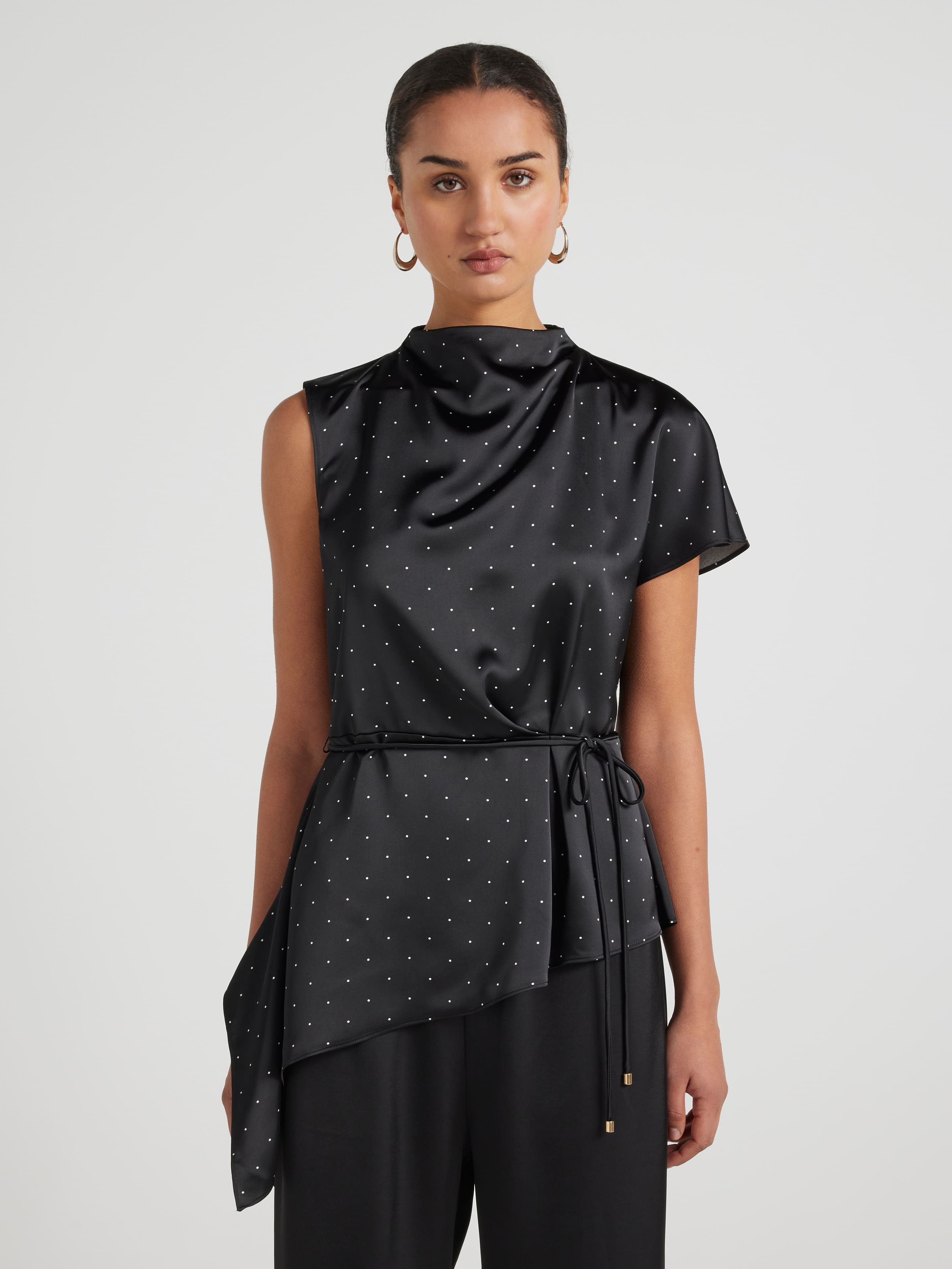 Aspen Satin One Shoulder Top
