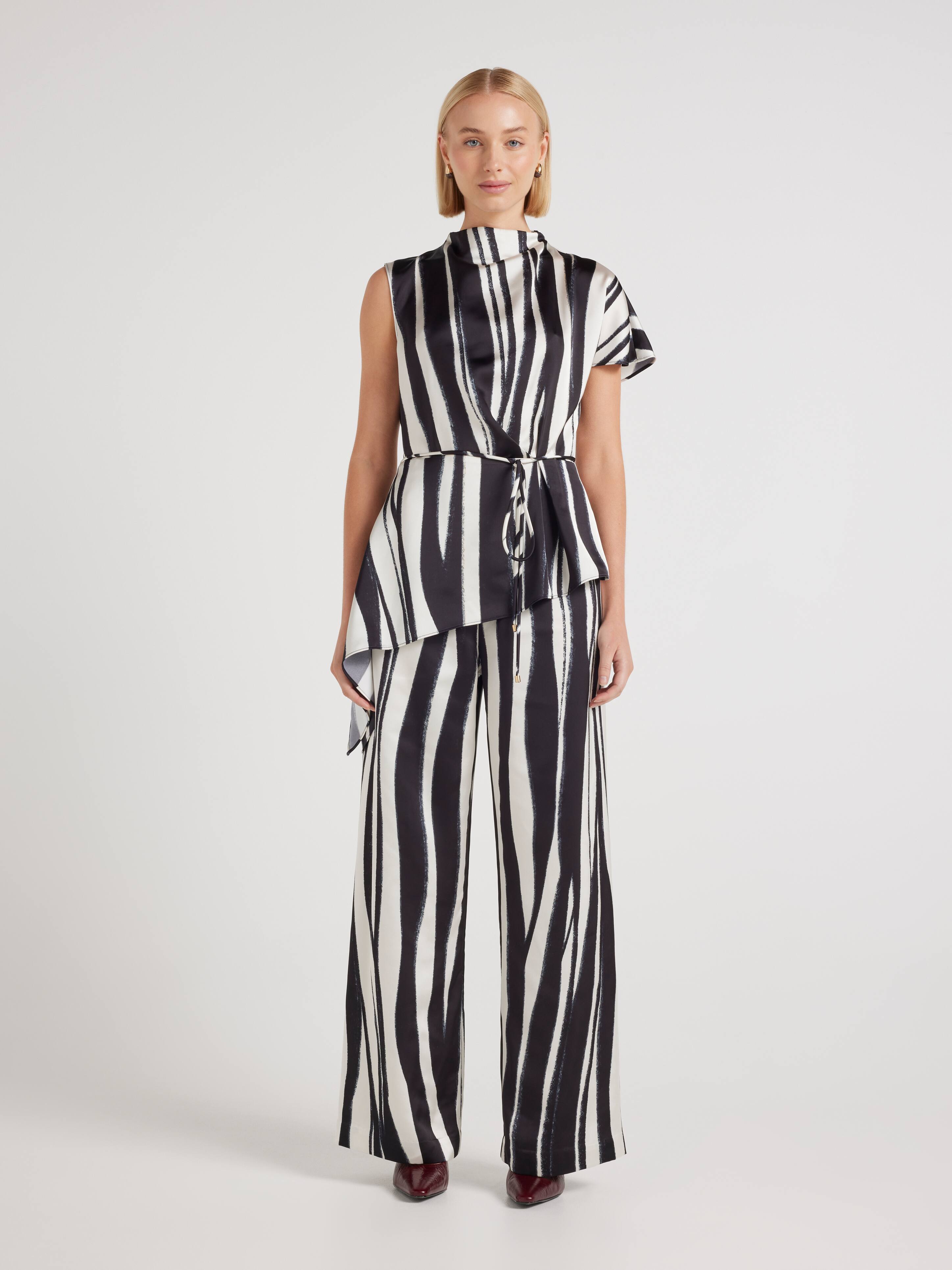Aspen Satin One Shoulder Top