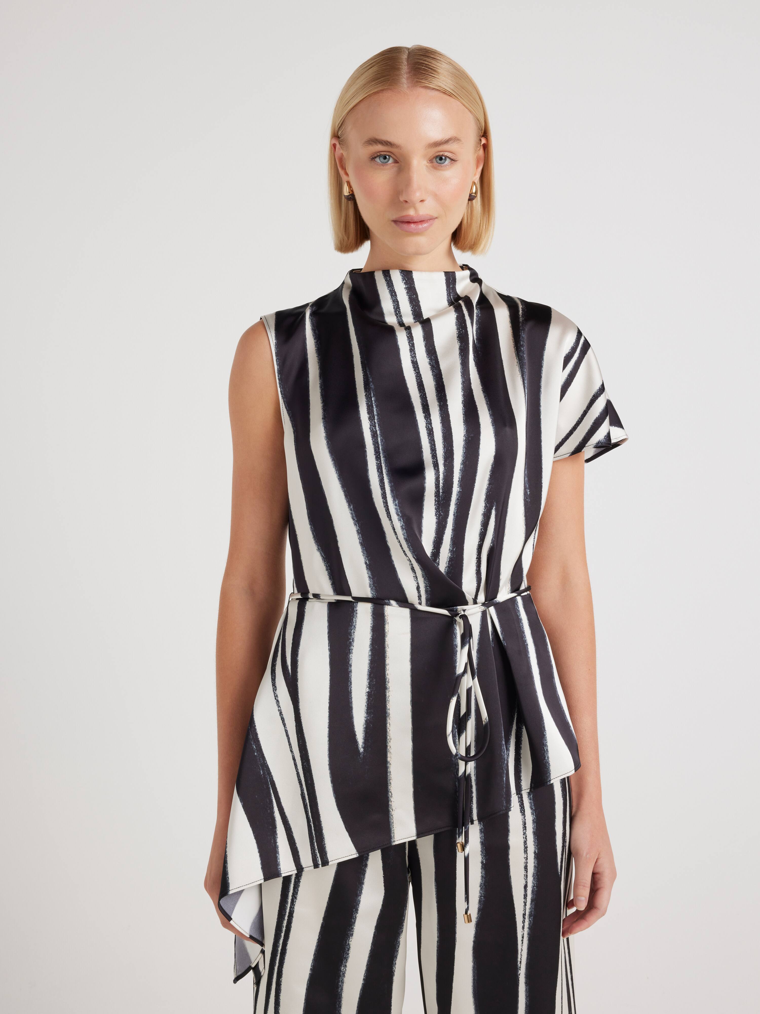 Aspen Satin One Shoulder Top