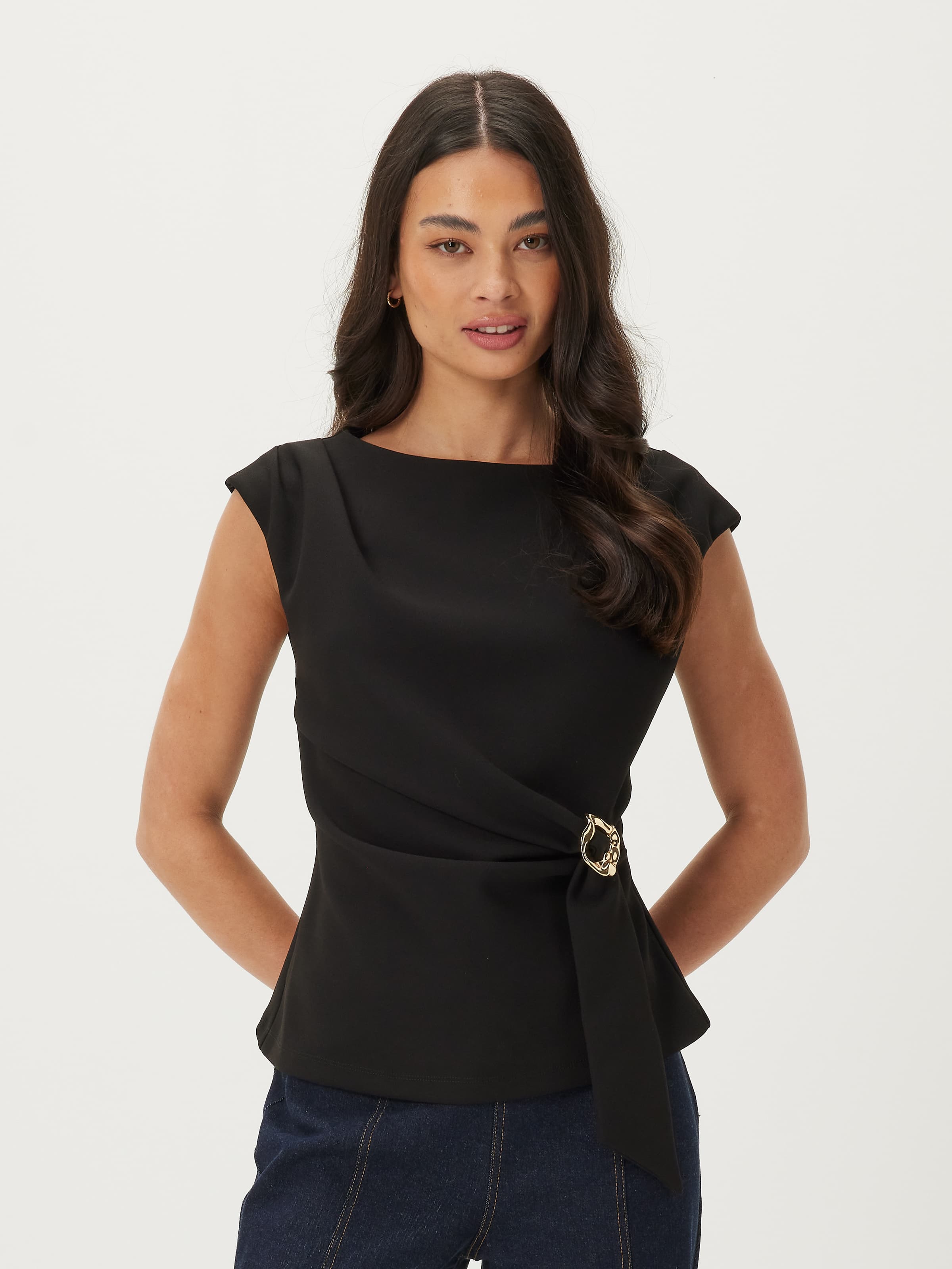 Nicki Drape Hardware Top