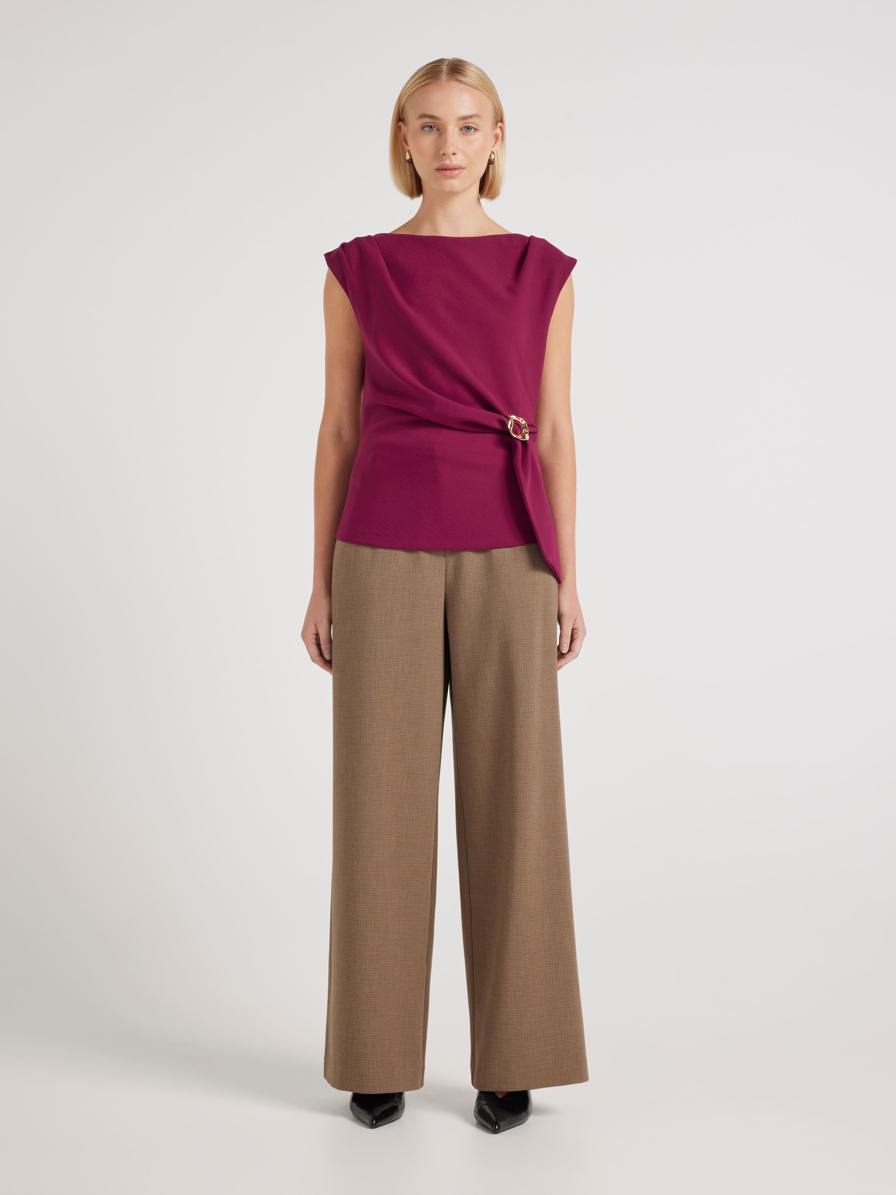 Nicki Drape Hardware Top