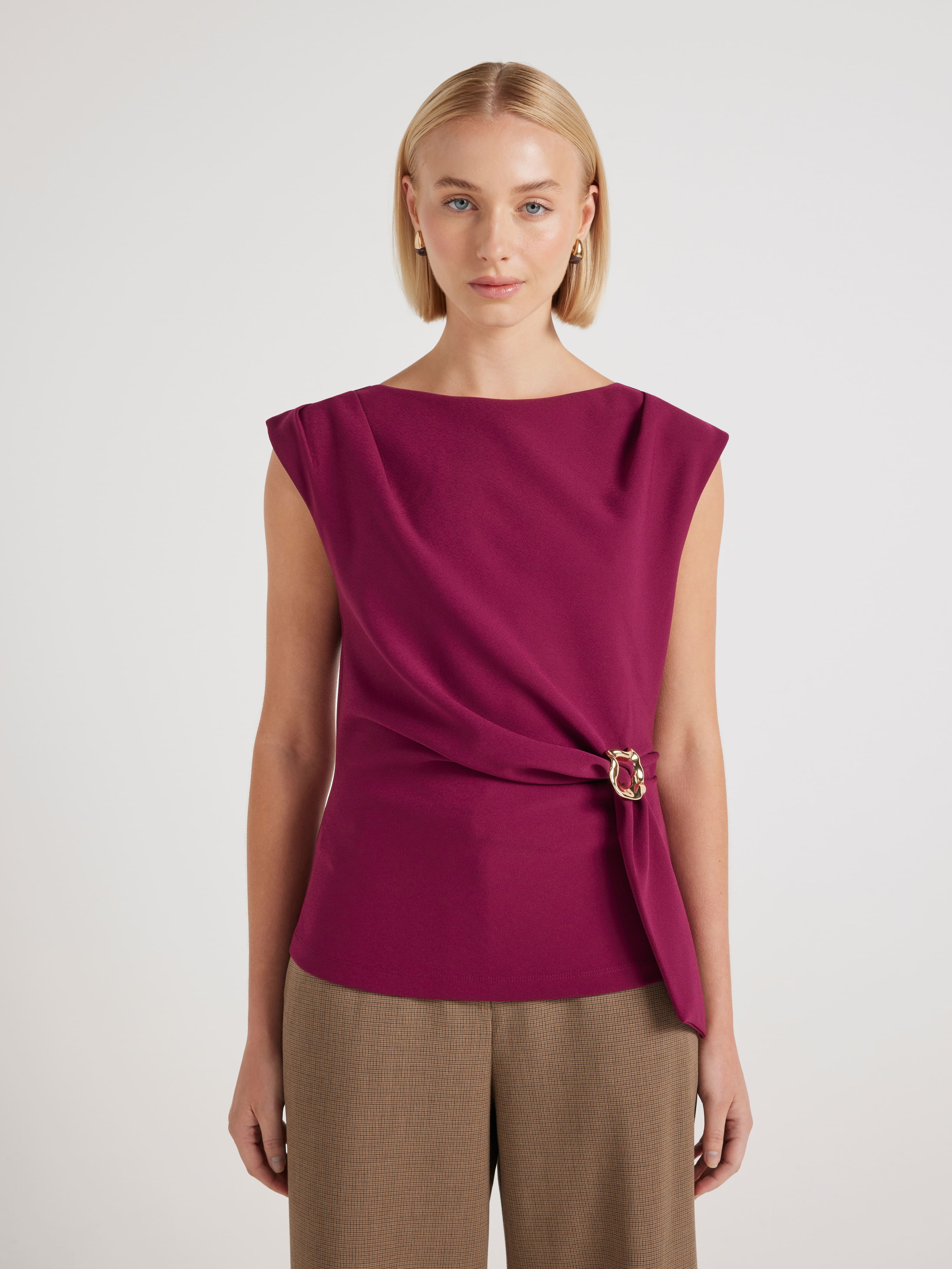 Nicki Drape Hardware Top