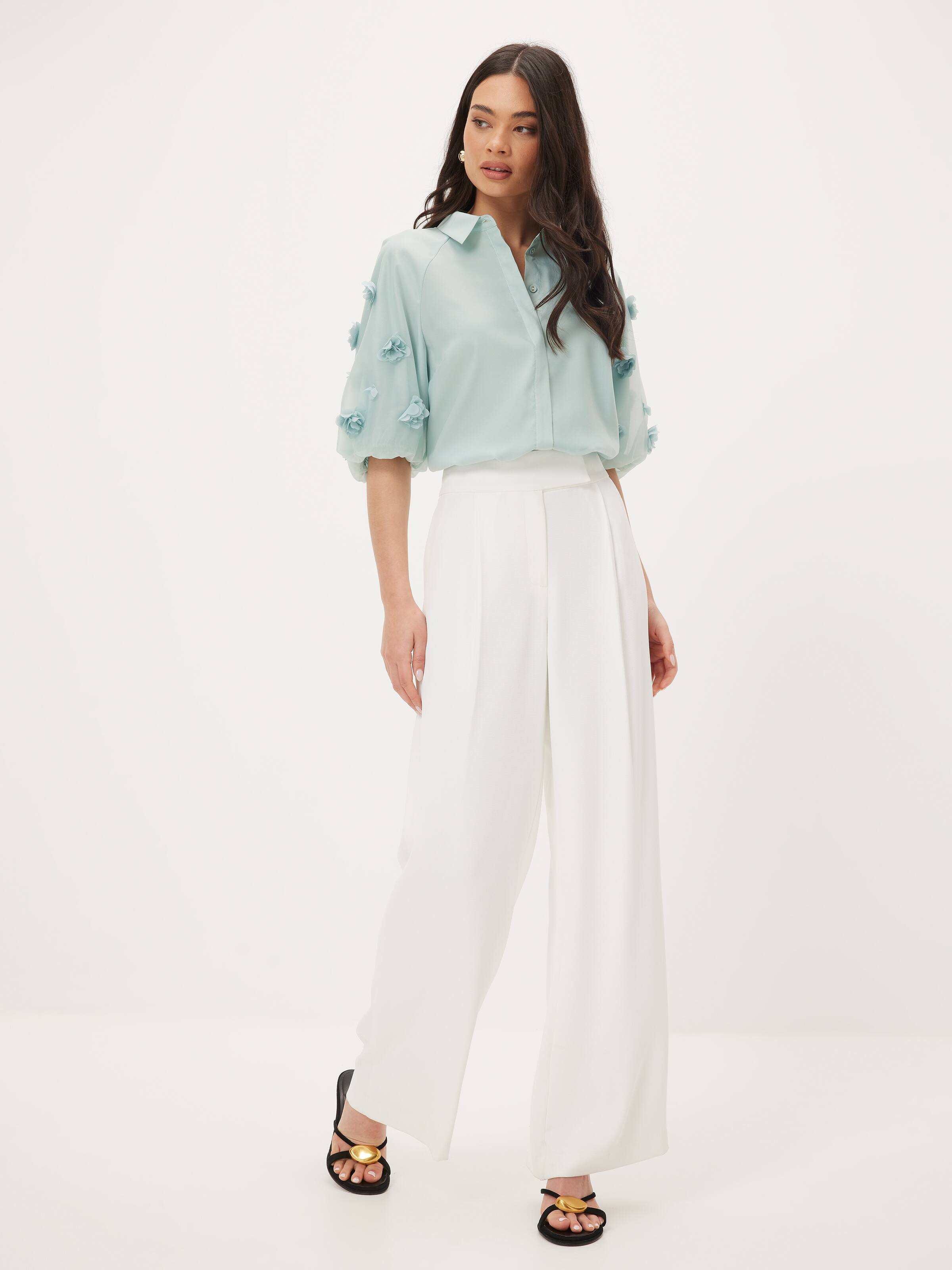 Rosa Flower Sleeve Shirt