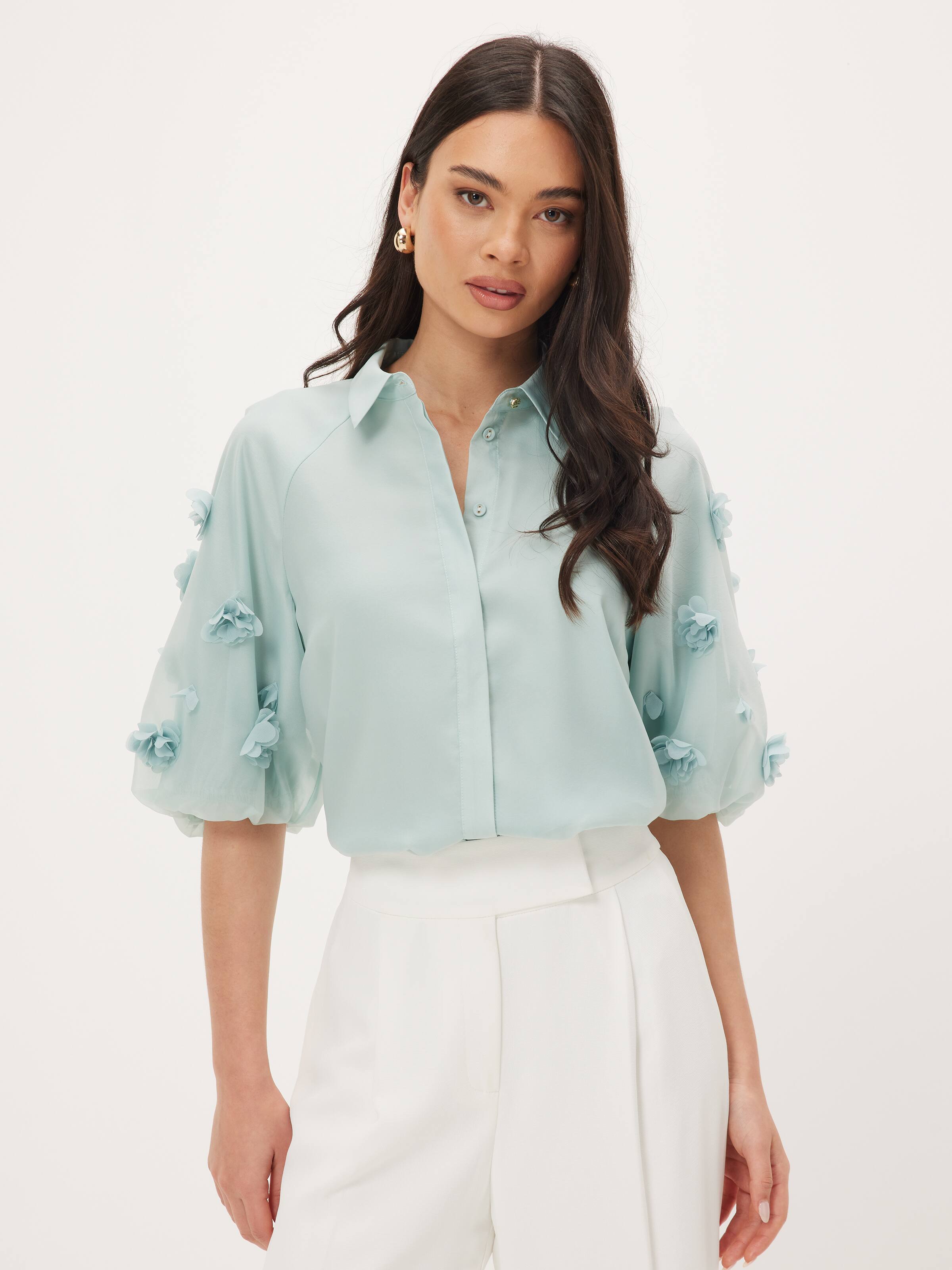 Rosa Flower Sleeve Shirt