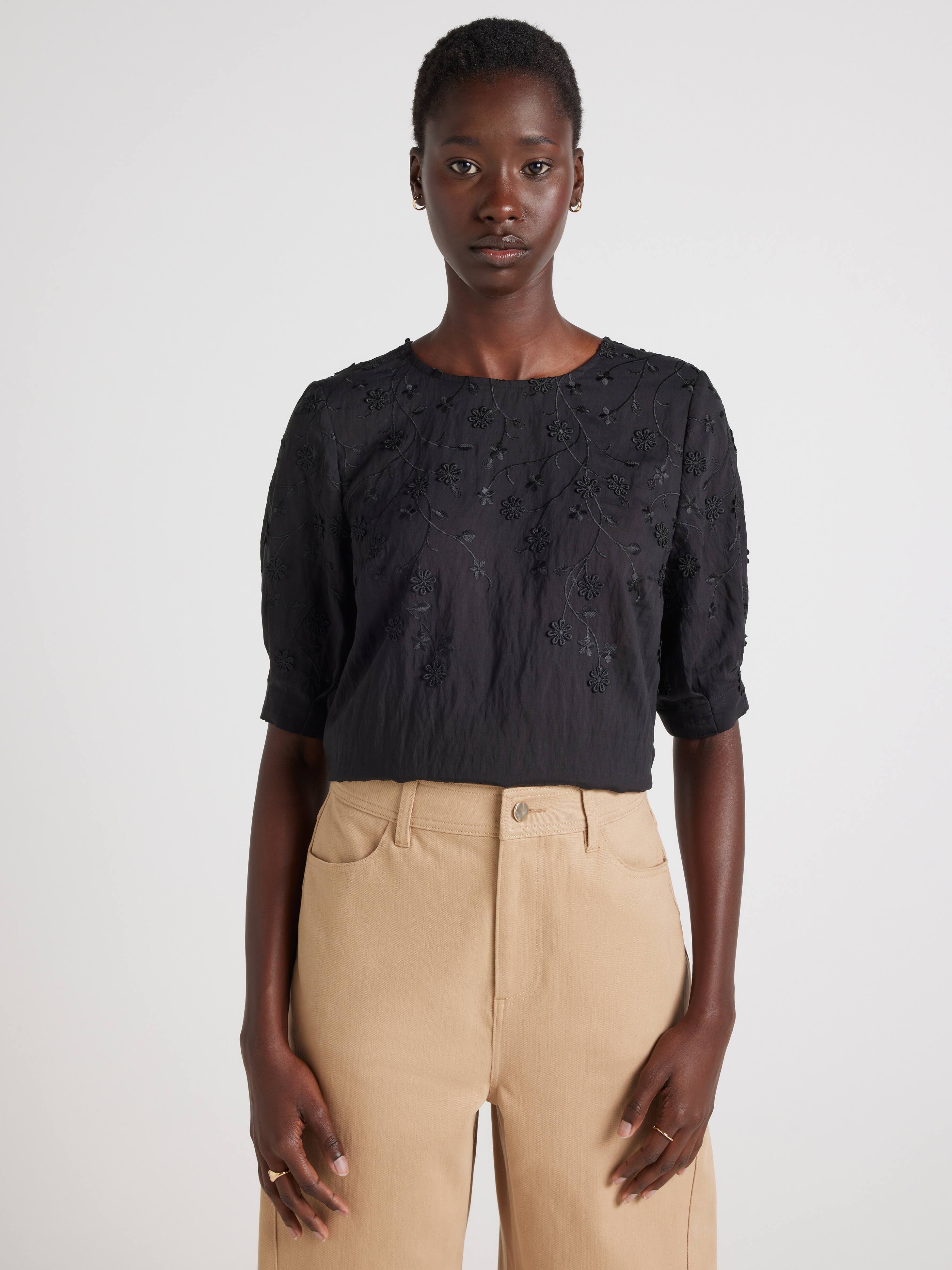 Simmy Embroidered Shell Top