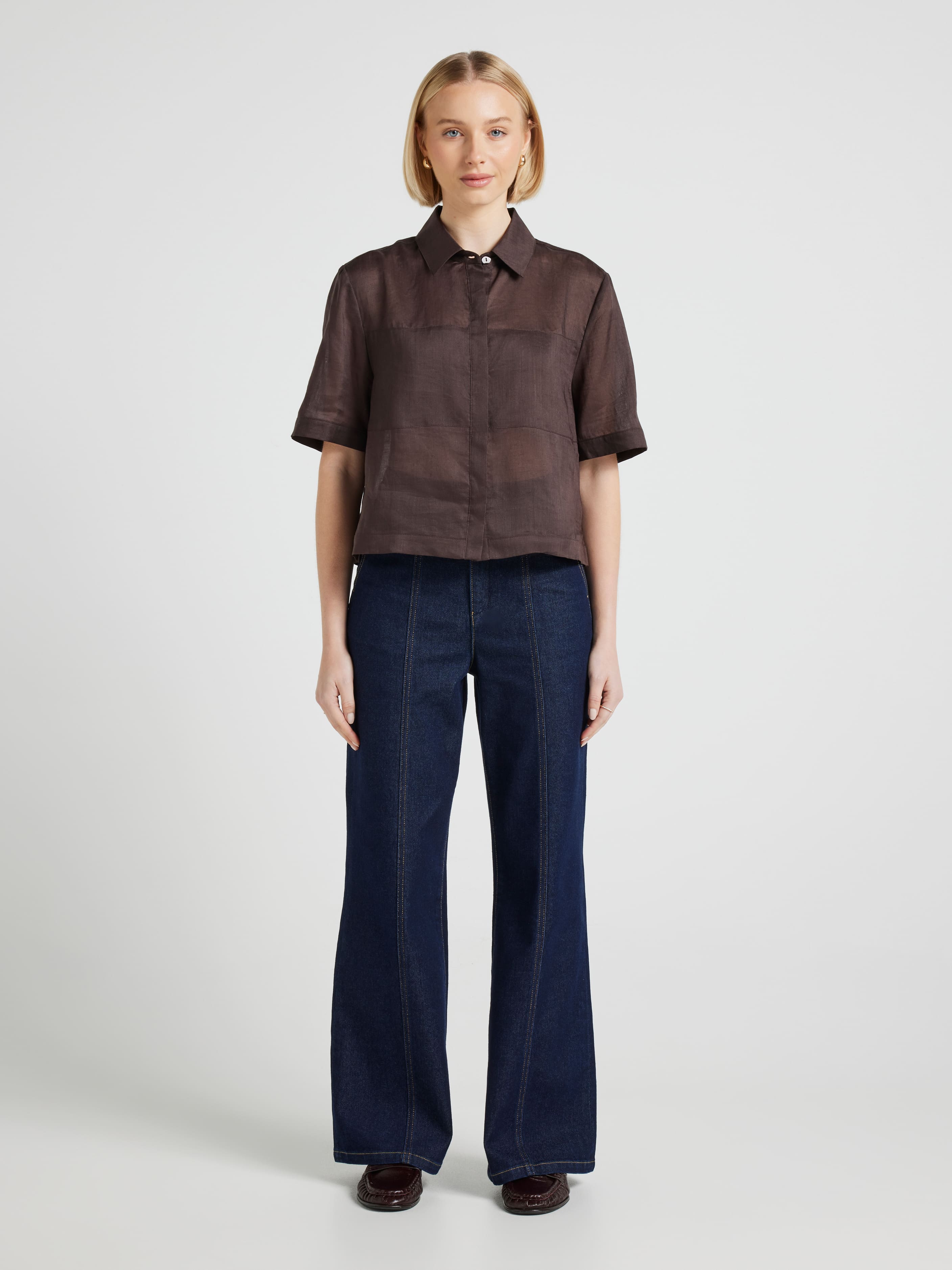Brooklyn Sheer Crop Shirt
