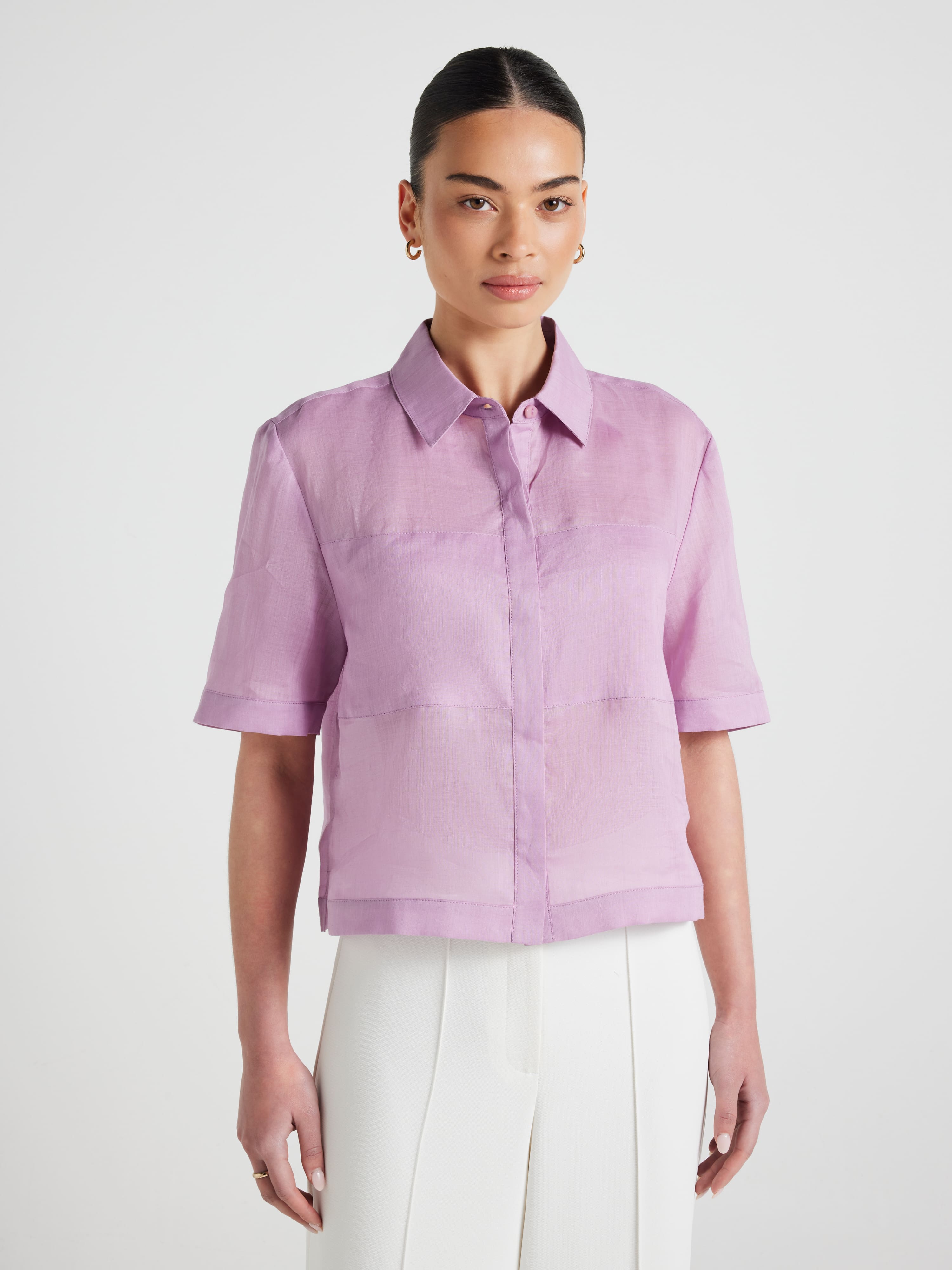 Brooklyn Sheer Crop Shirt