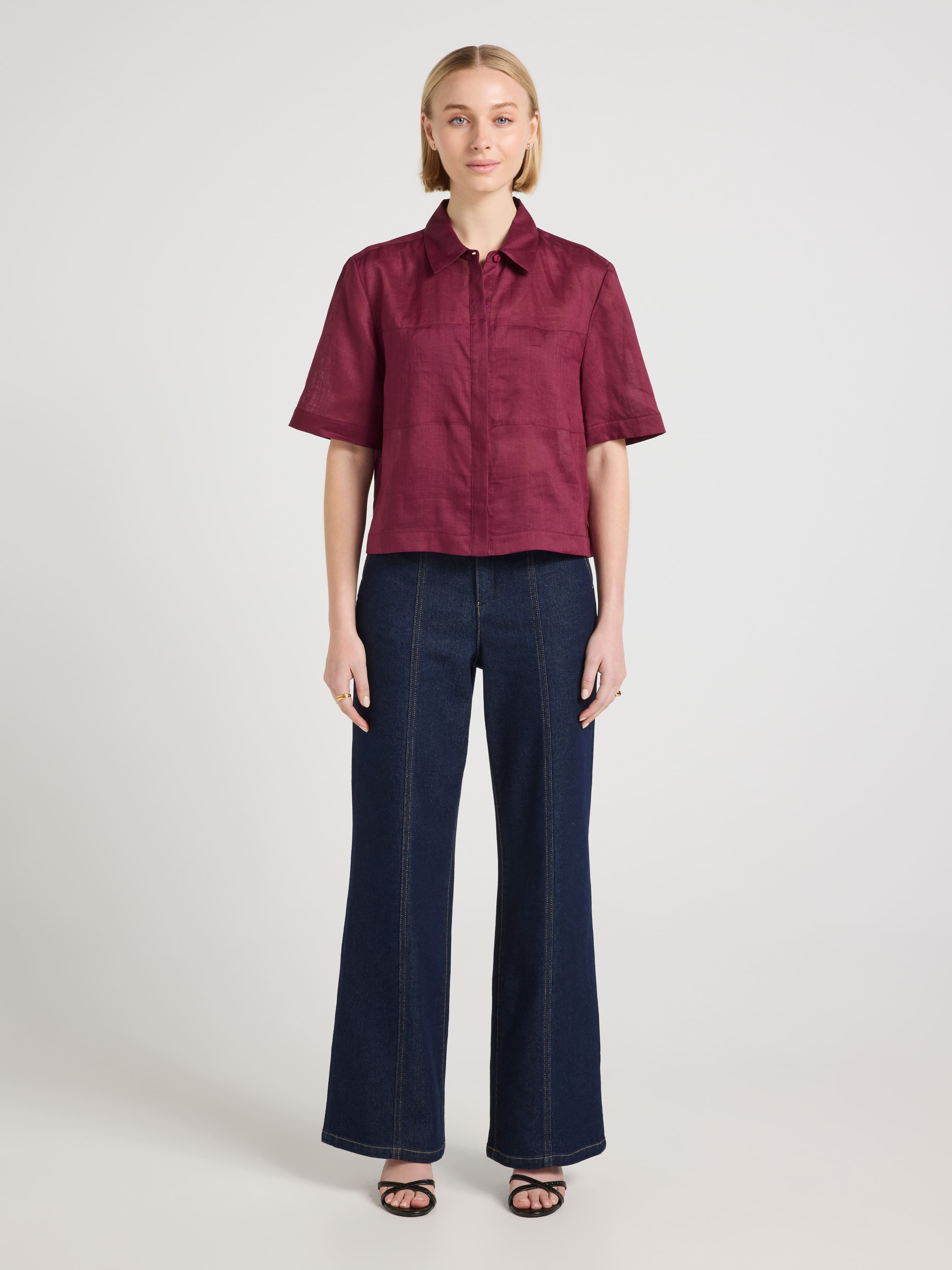 Brooklyn Sheer Crop Shirt