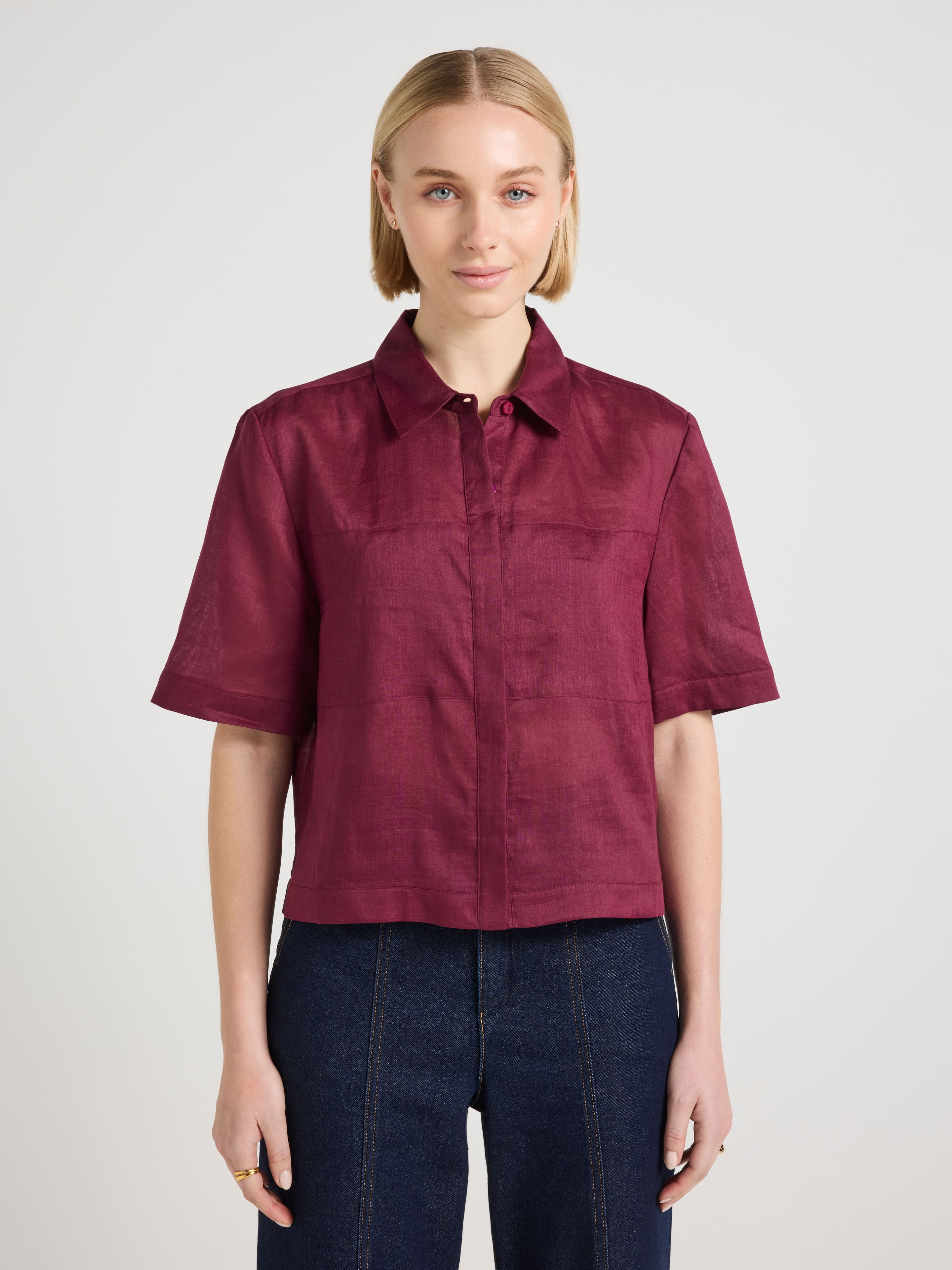 Brooklyn Sheer Crop Shirt