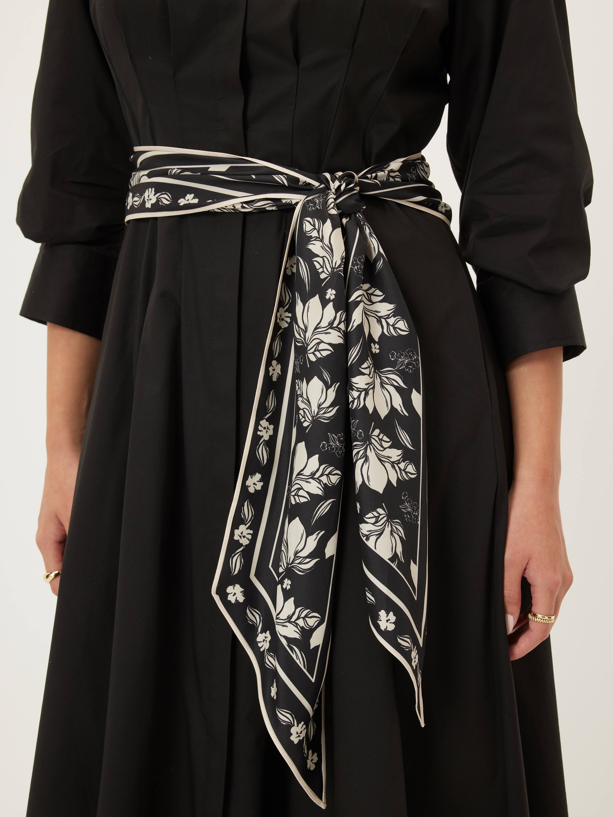 Simone Scarf Belt Shirt Dress