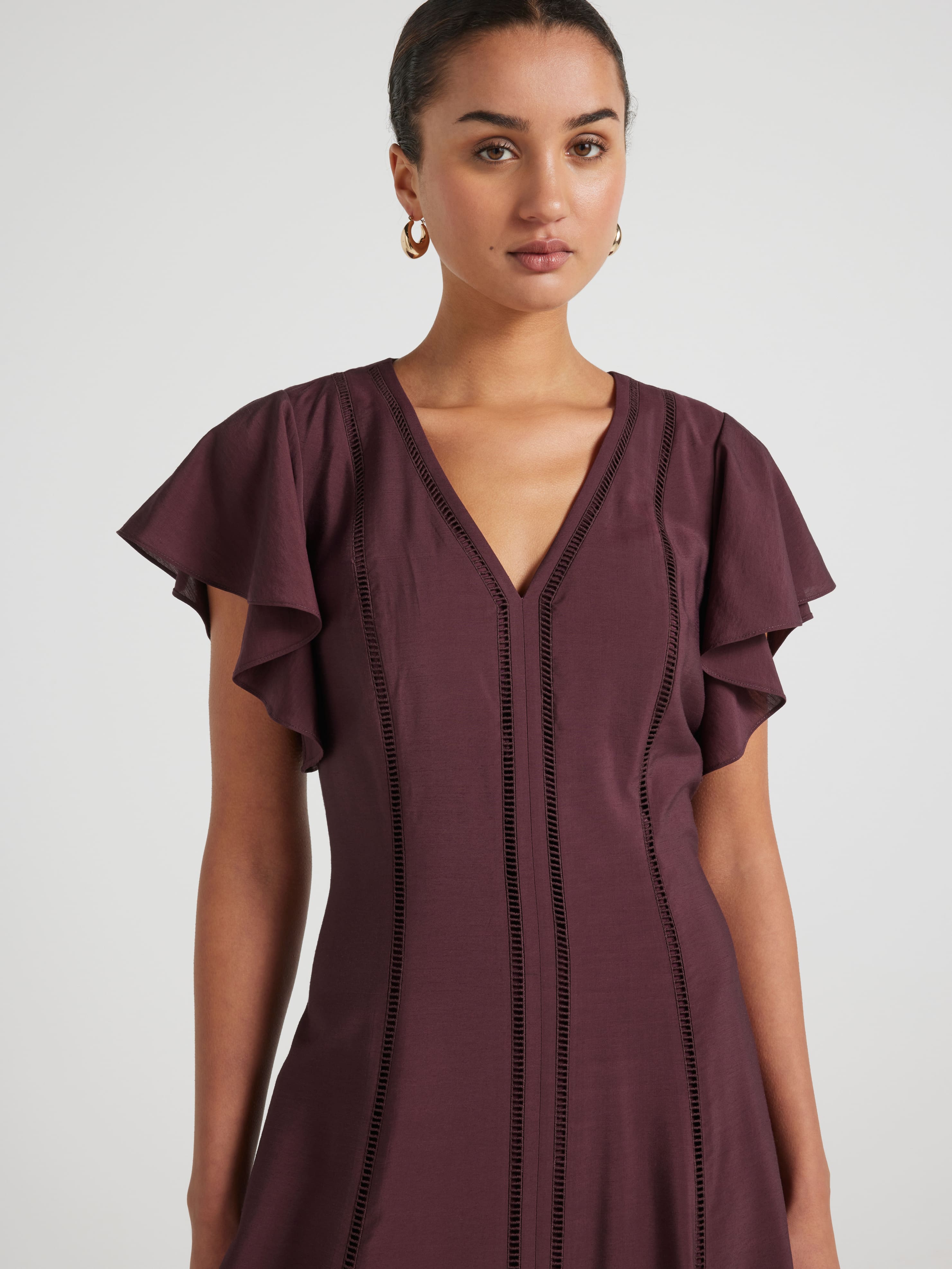 Neve Trim Detail Midi Dress
