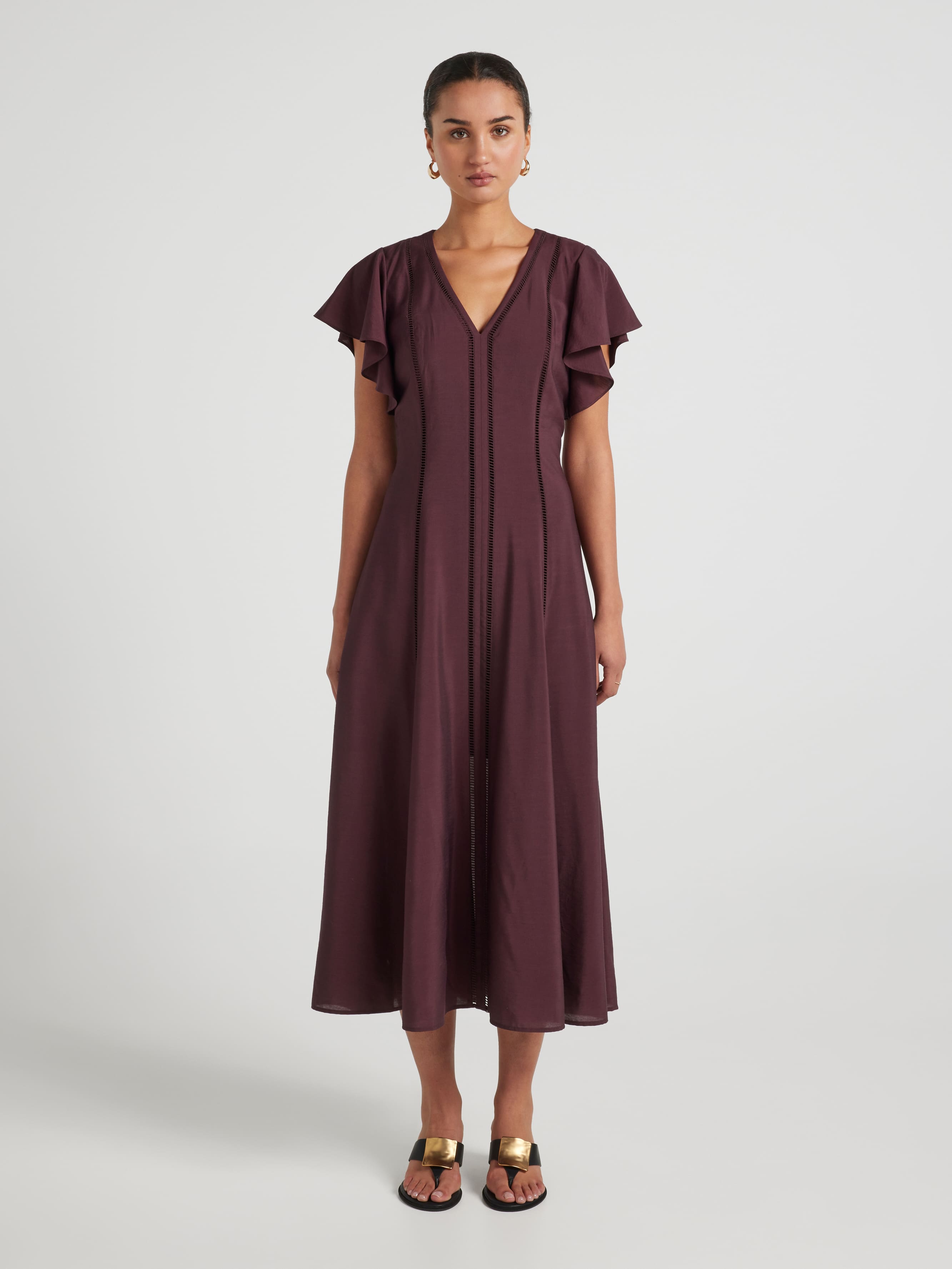 Neve Trim Detail Midi Dress