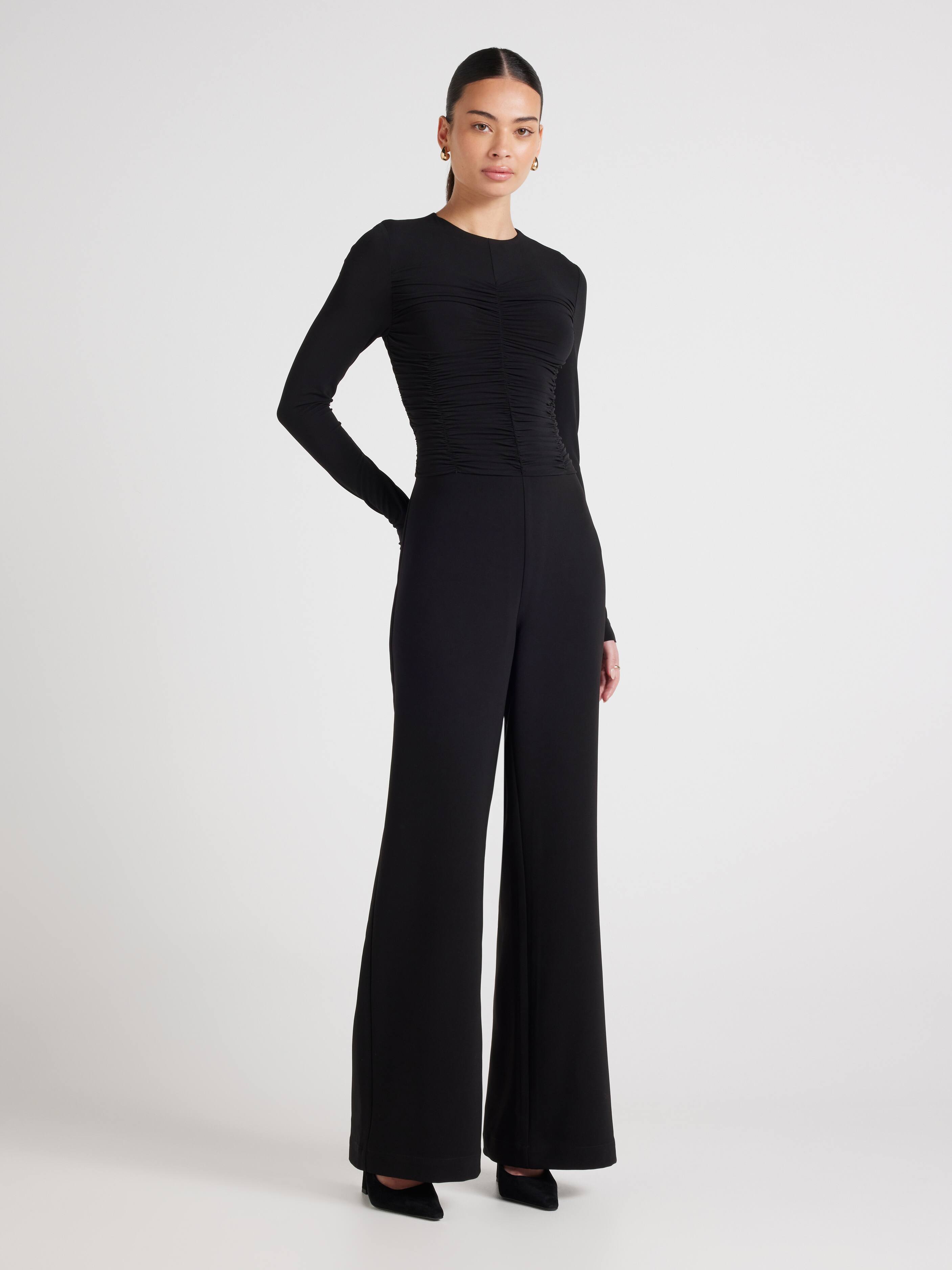 Bethany Ruched Long Sleeve Jumpsuit