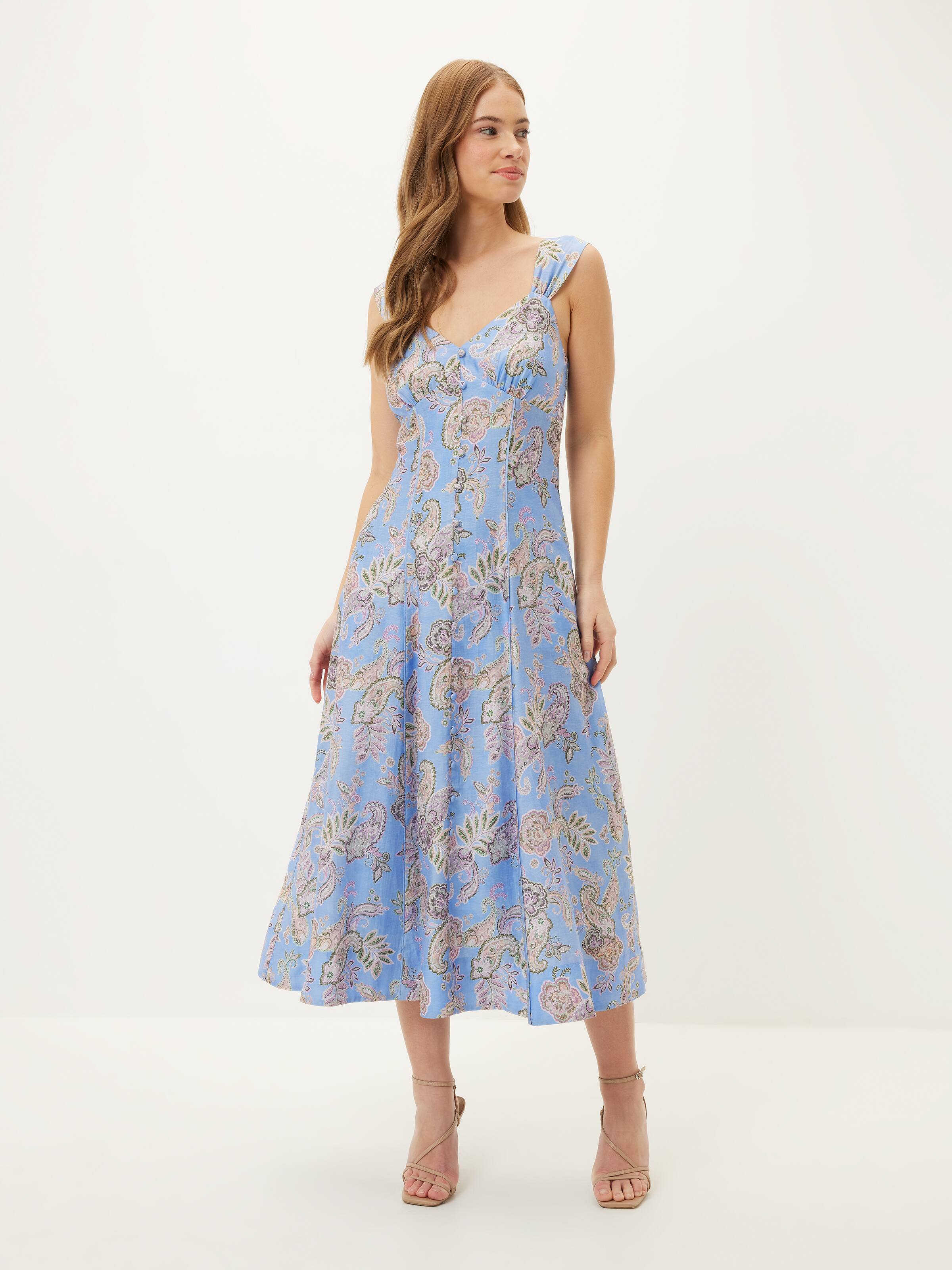 Estelle Button Thru Midi Dress