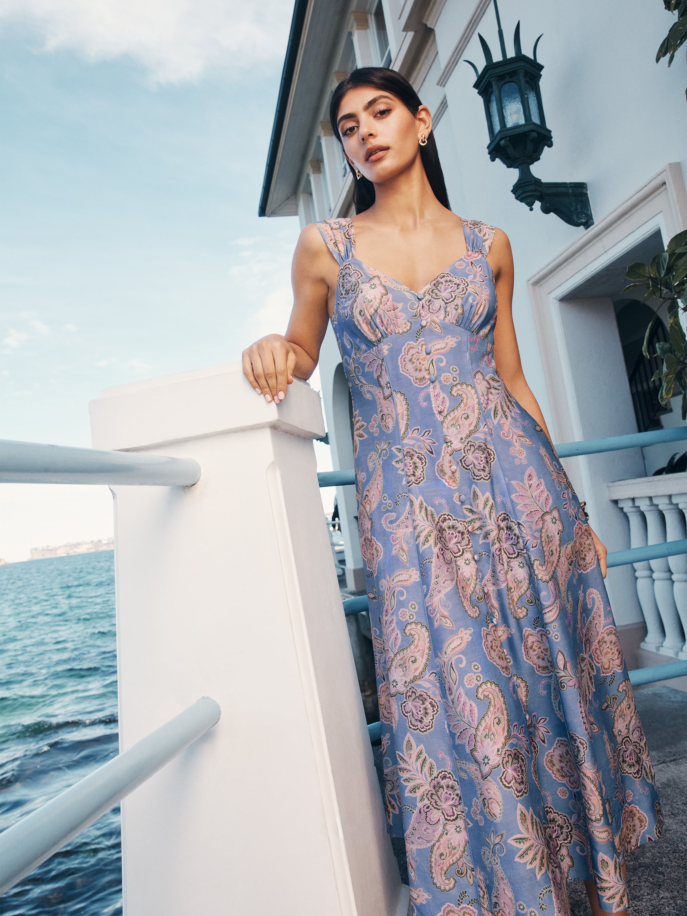 Estelle Button Thru Midi Dress