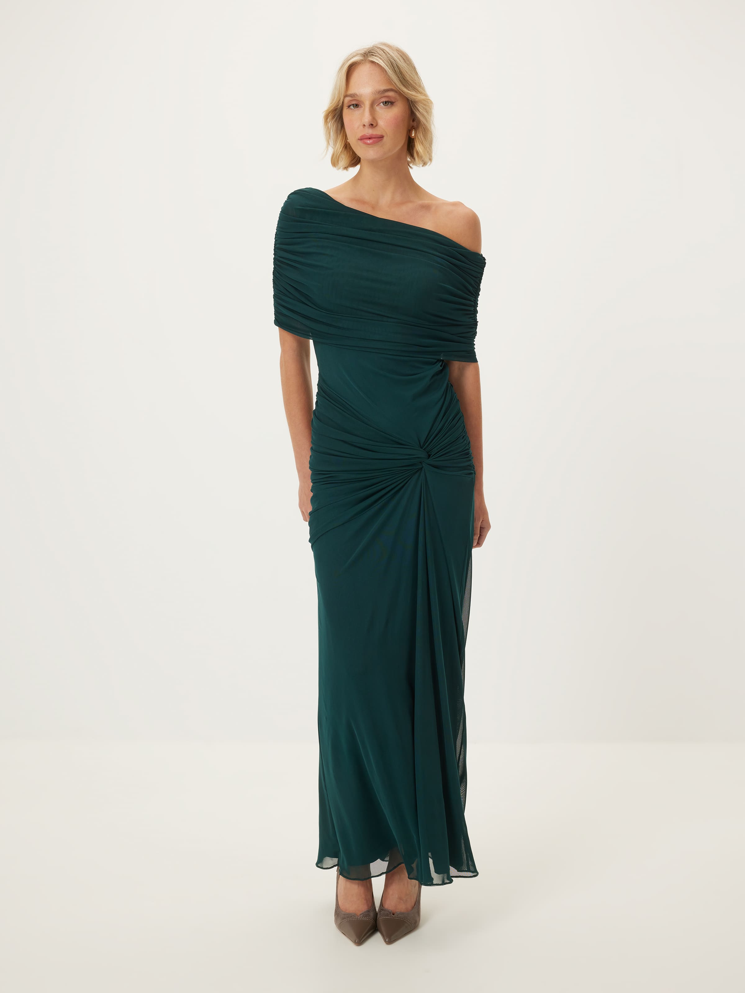 Naomi Drape Mesh Dress