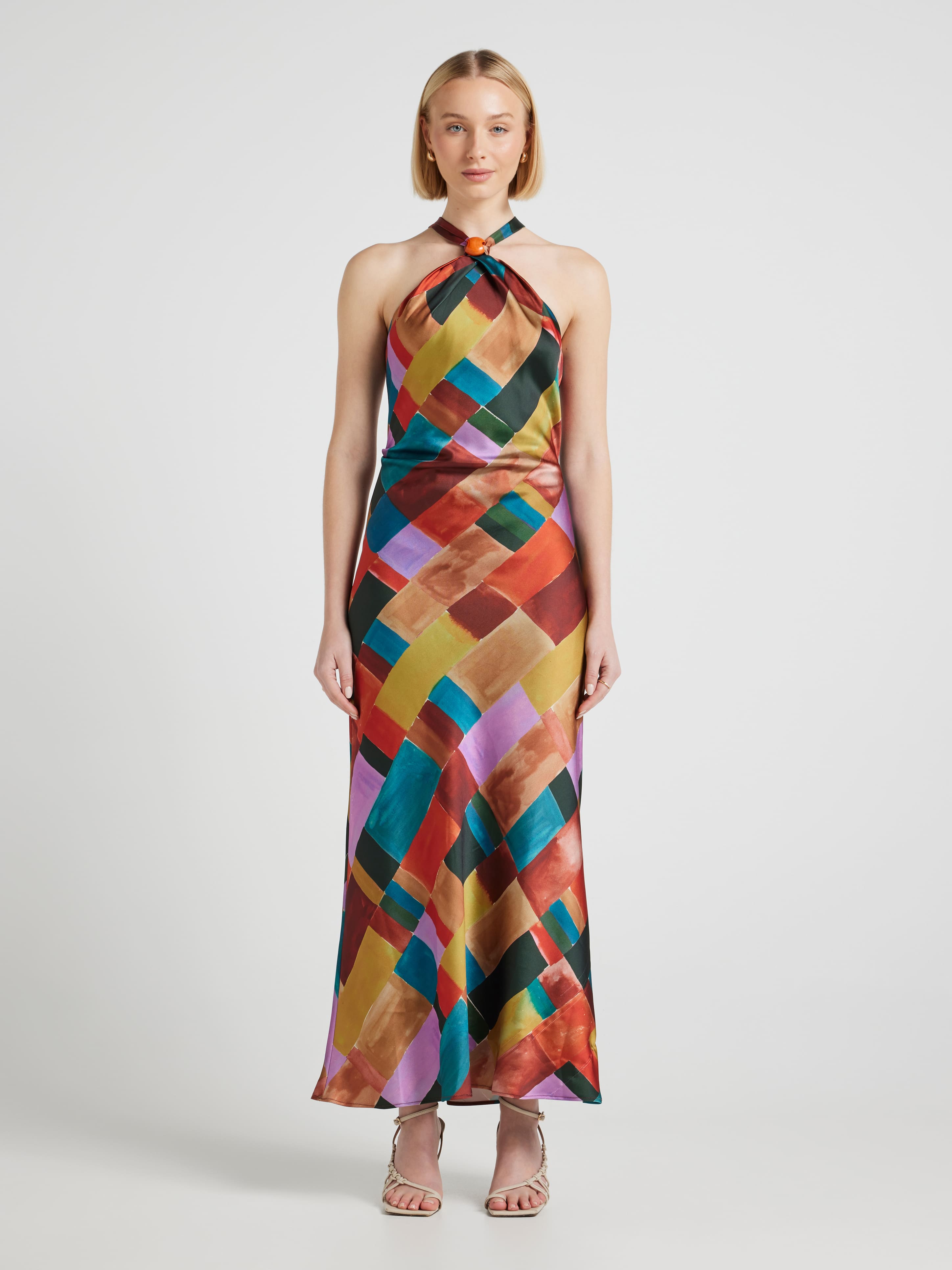 Amina Halter Slip Dress