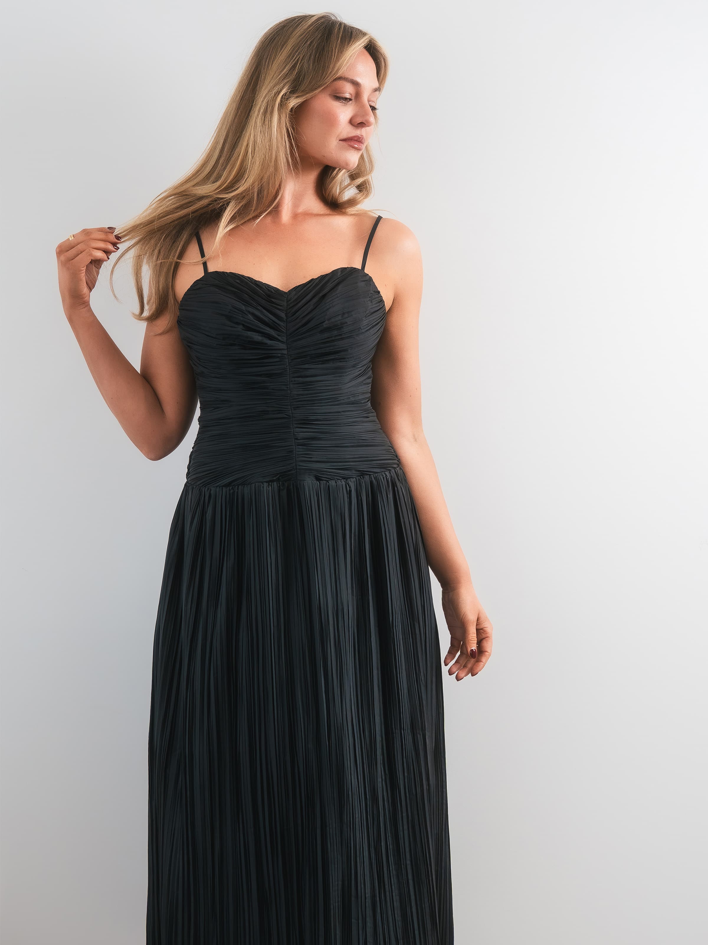 Faye Pleat Detail Dress