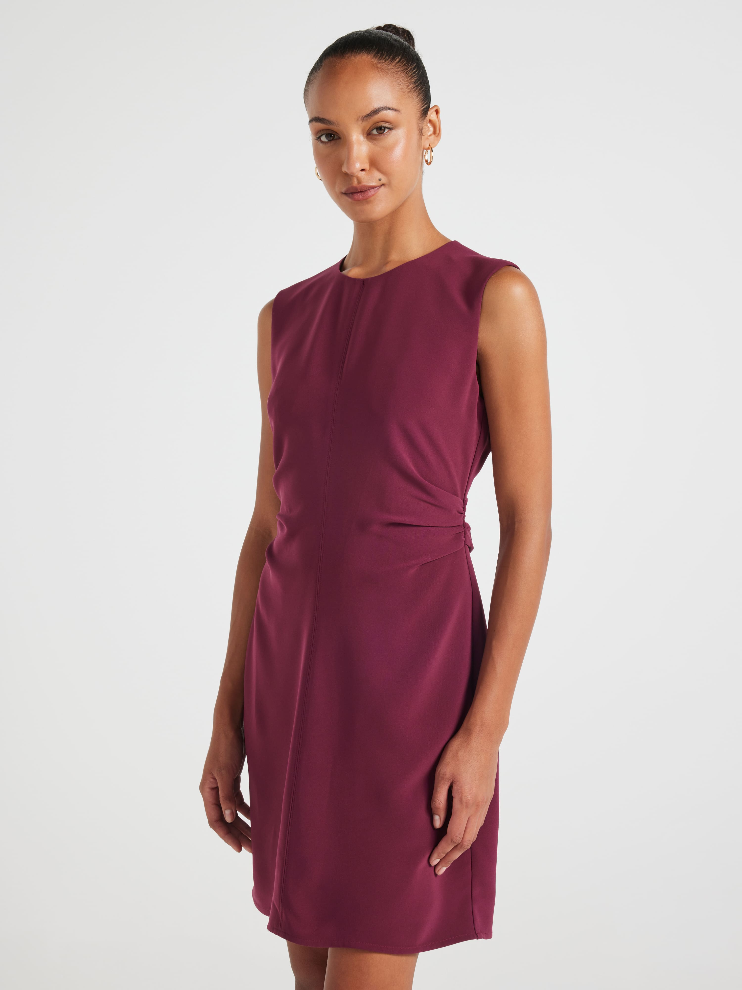 Sage Ruched Short Dress