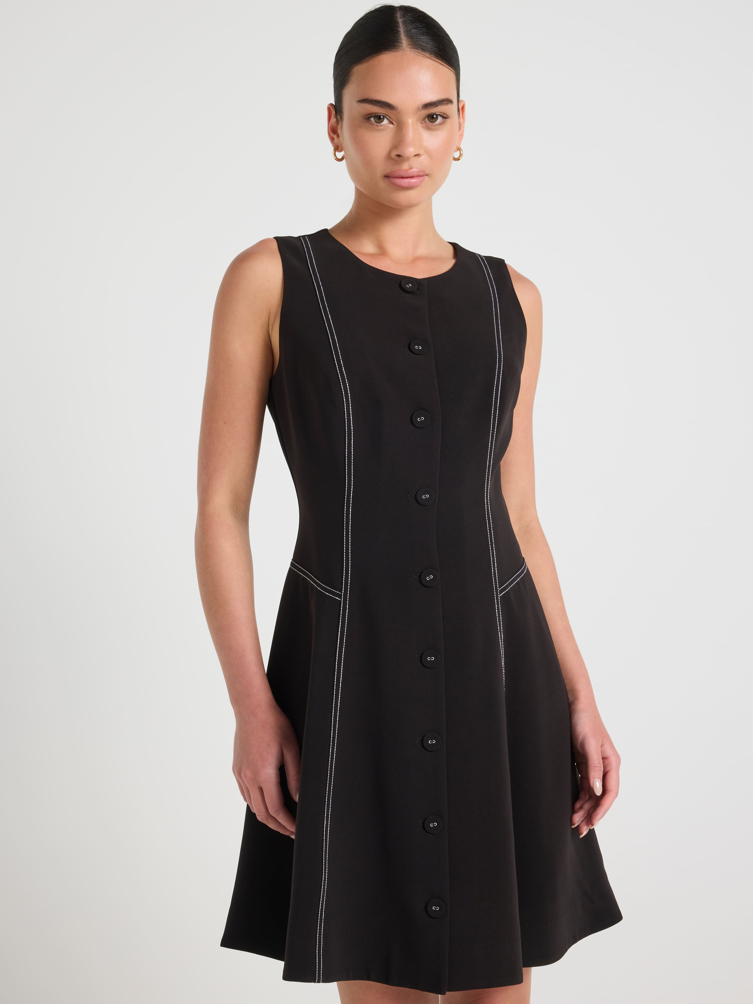 Roxy Button Through Short Dress