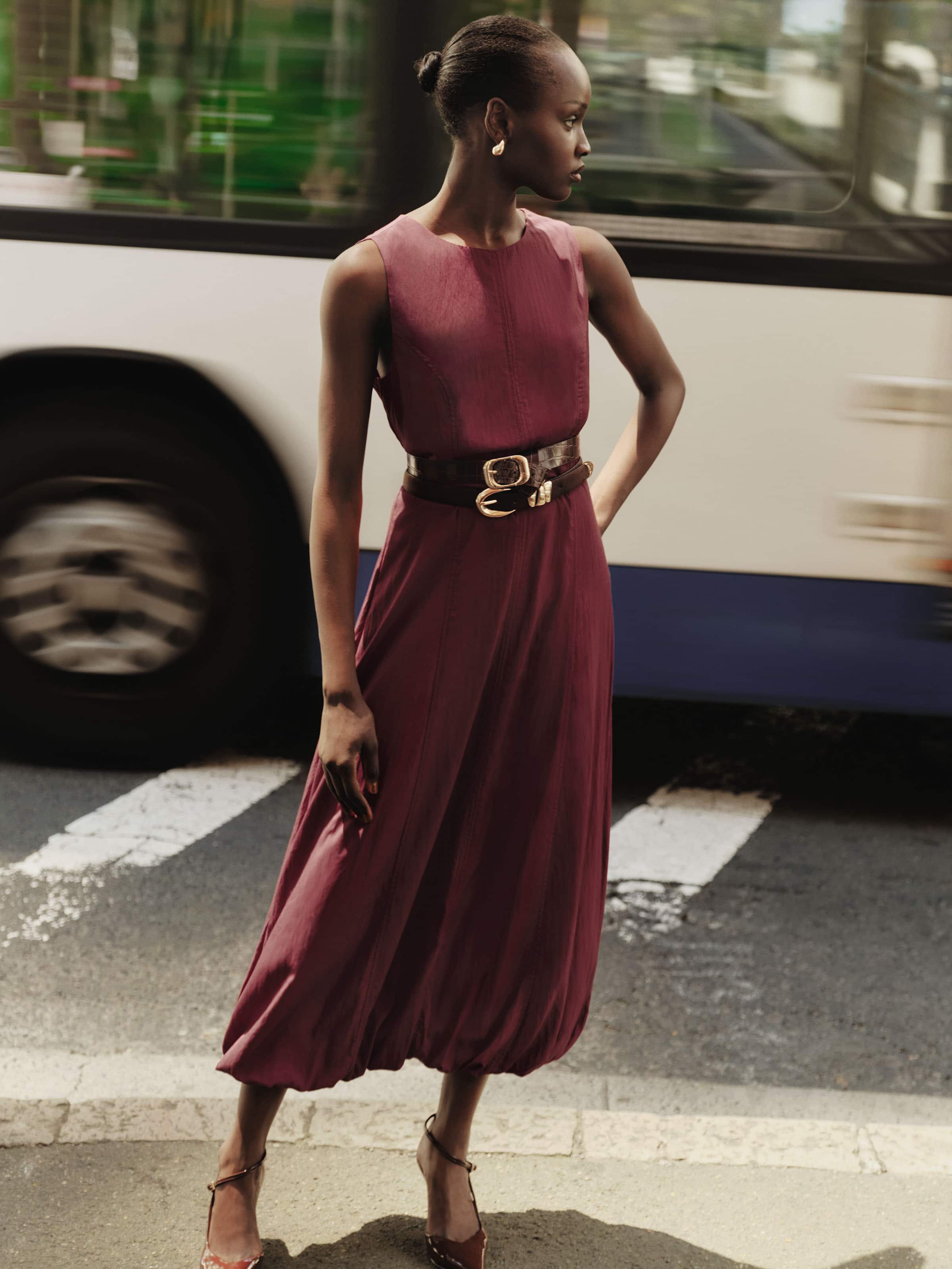 Chelsea Bubble Hem Midi Dress