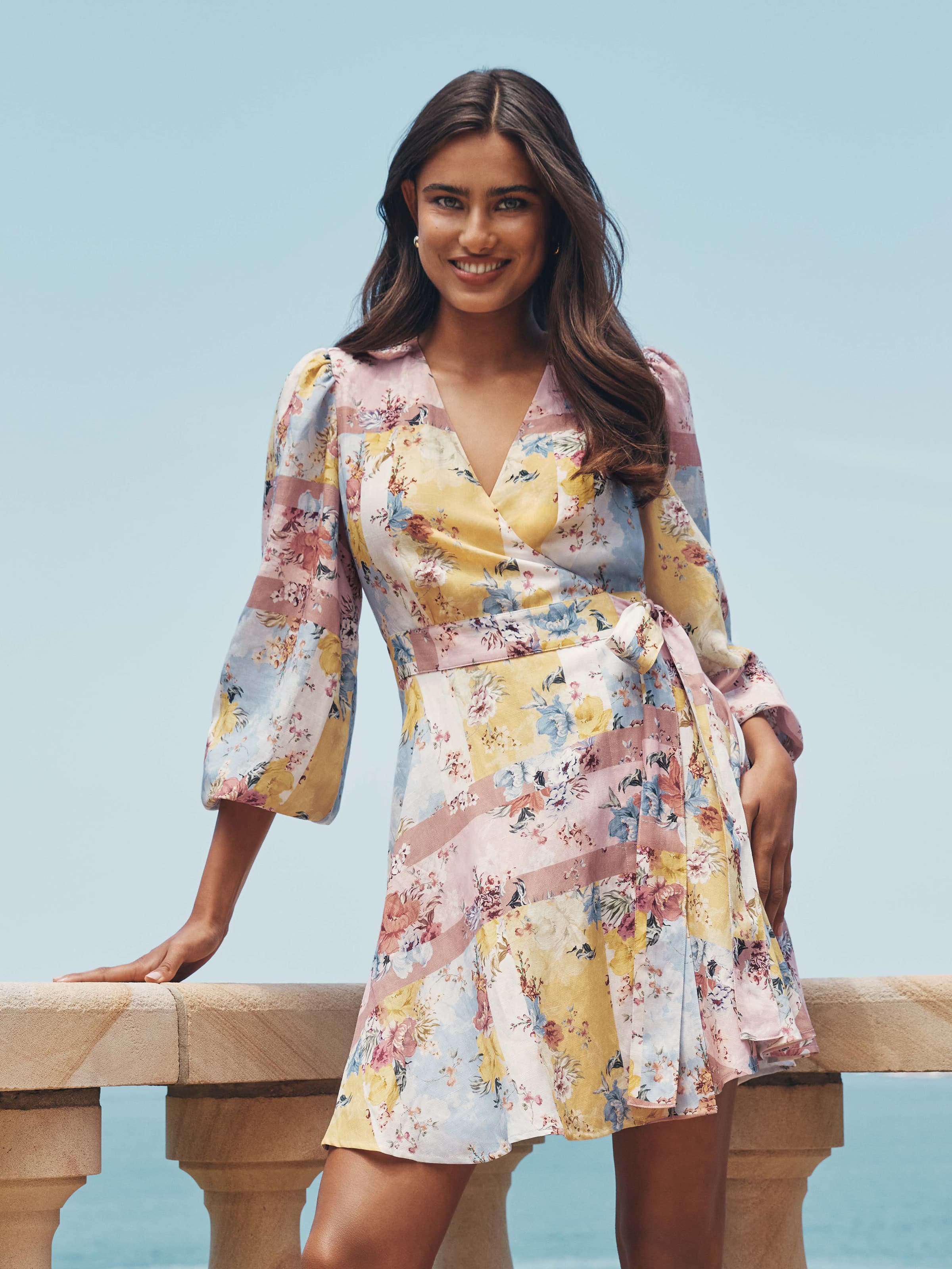 Gabby Long Sleeve Wrap Dress