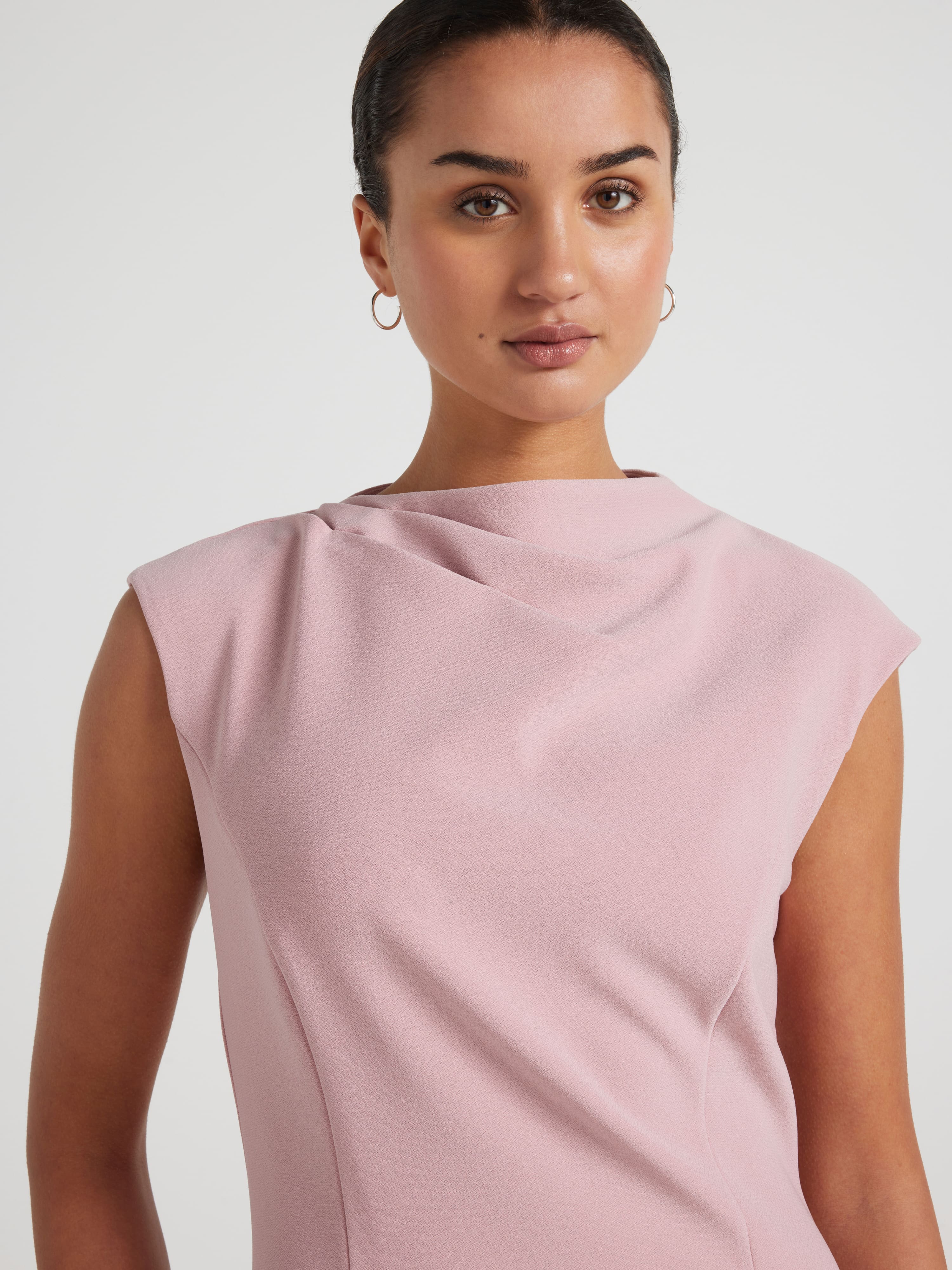 Rosie Asymmetrical Neck Pencil Dress