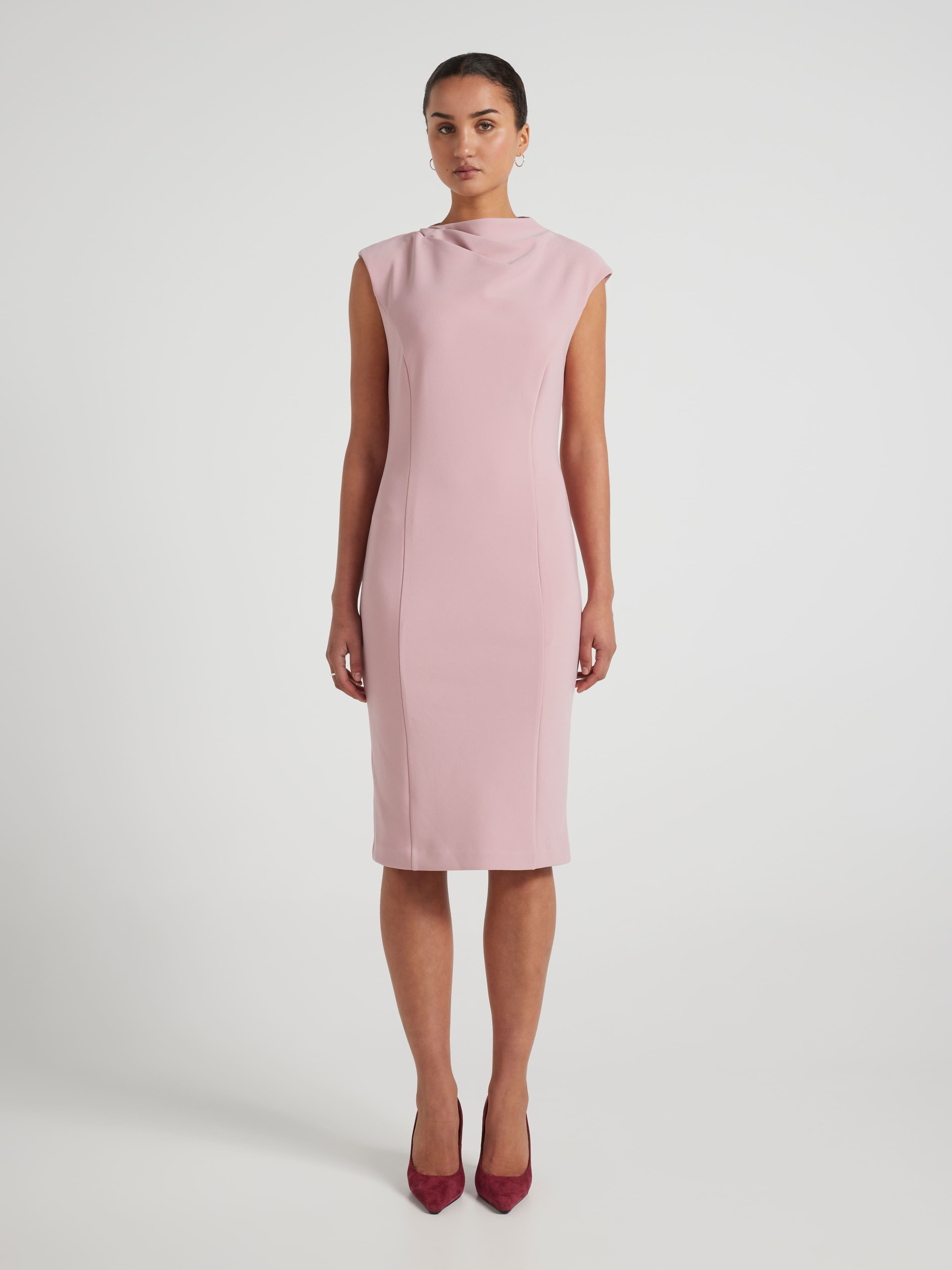 Rosie Asymmetrical Neck Pencil Dress