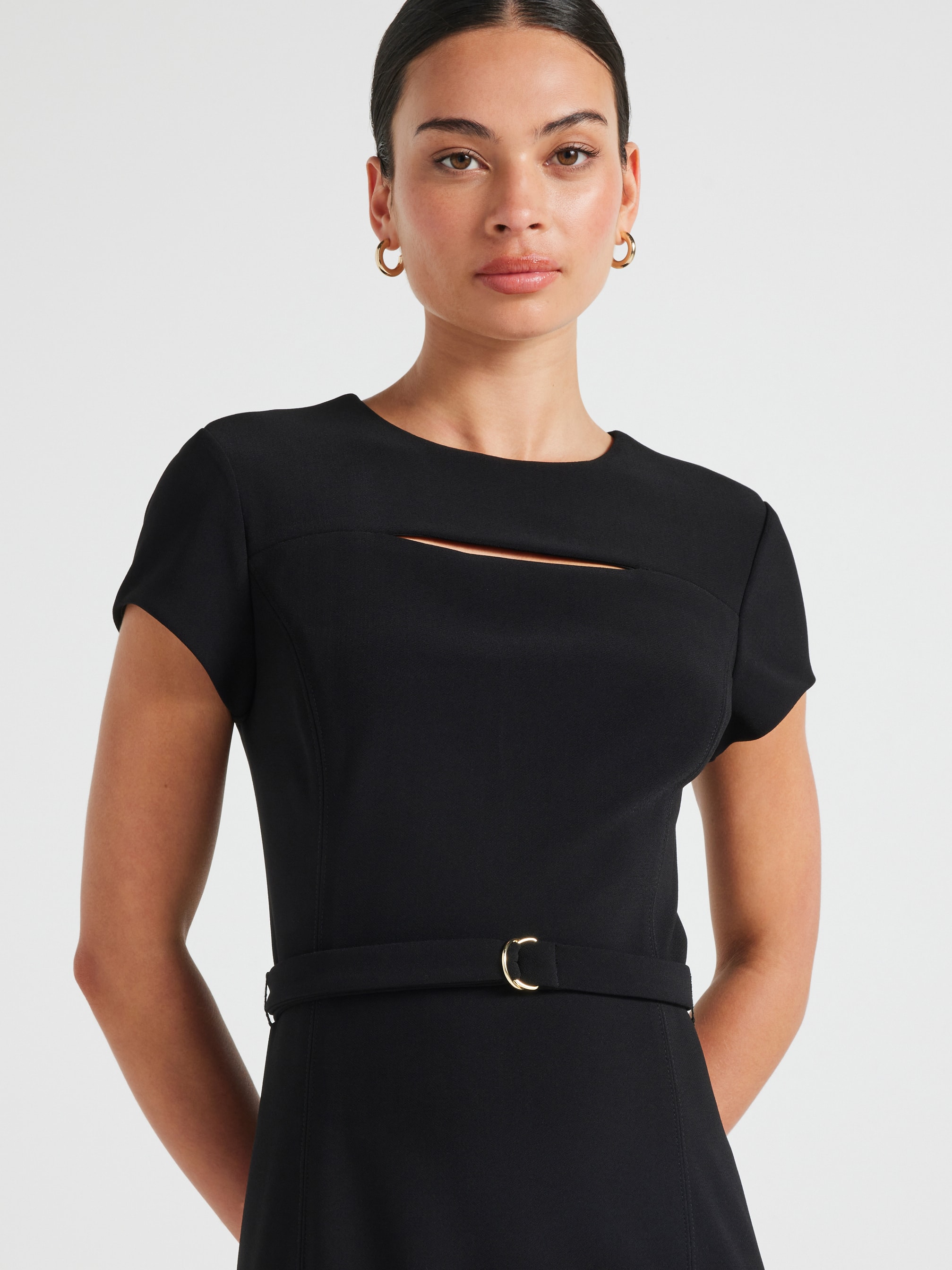 Rosie Keyhole Short Sleeve Pencil Dress