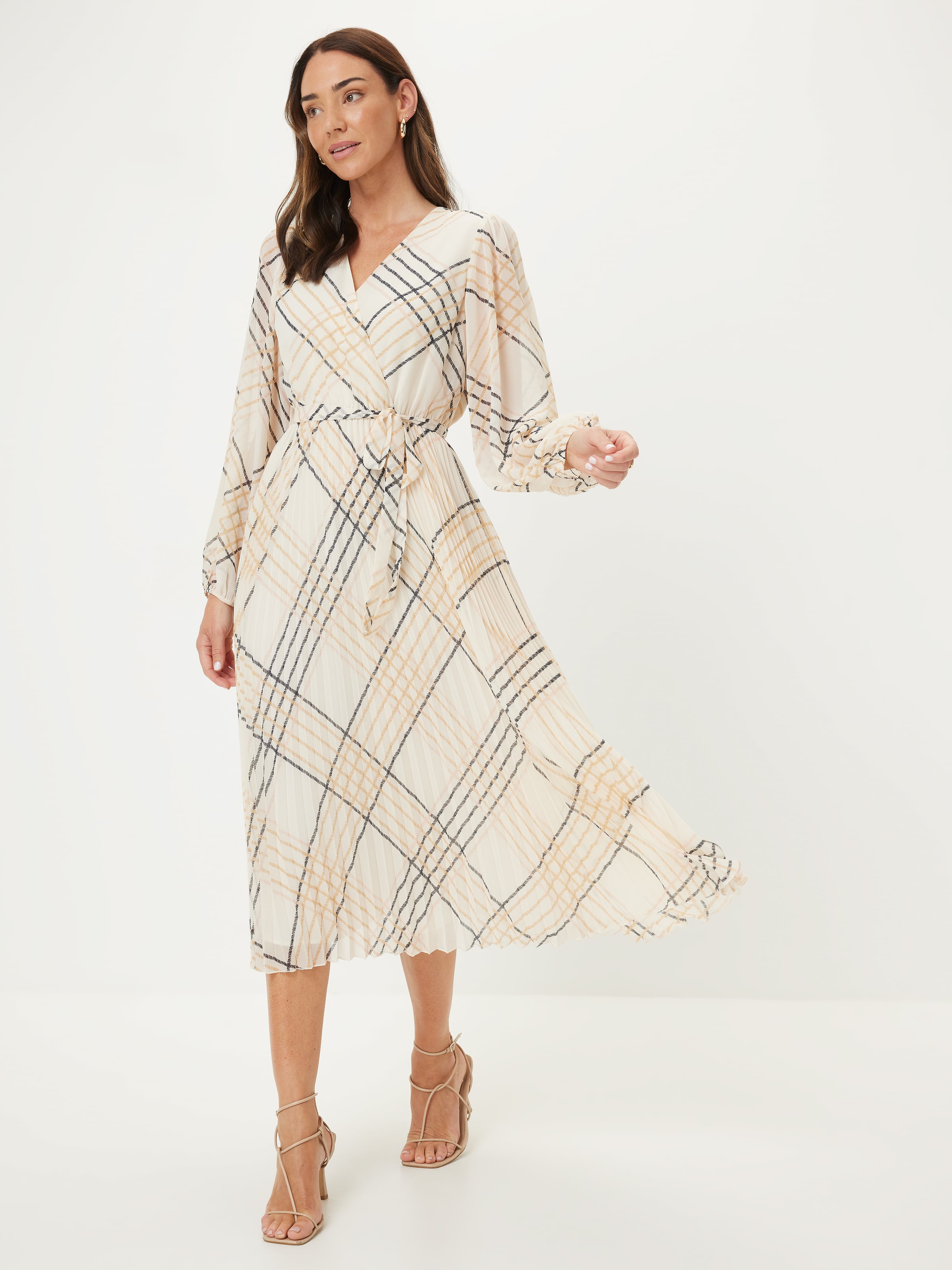 Bec Pleated Wrap Midi Dress