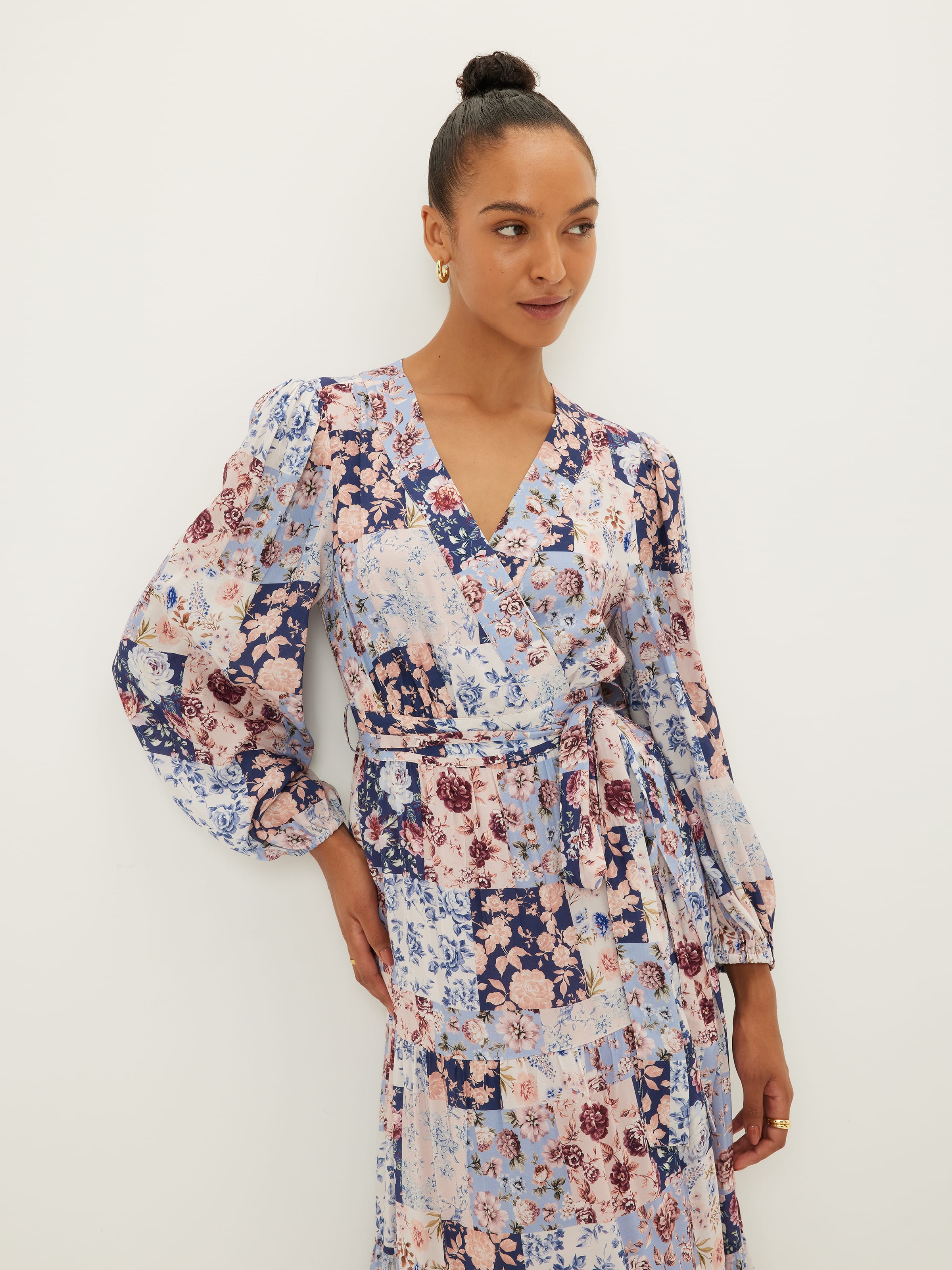 Athena Wrap Midi Dress