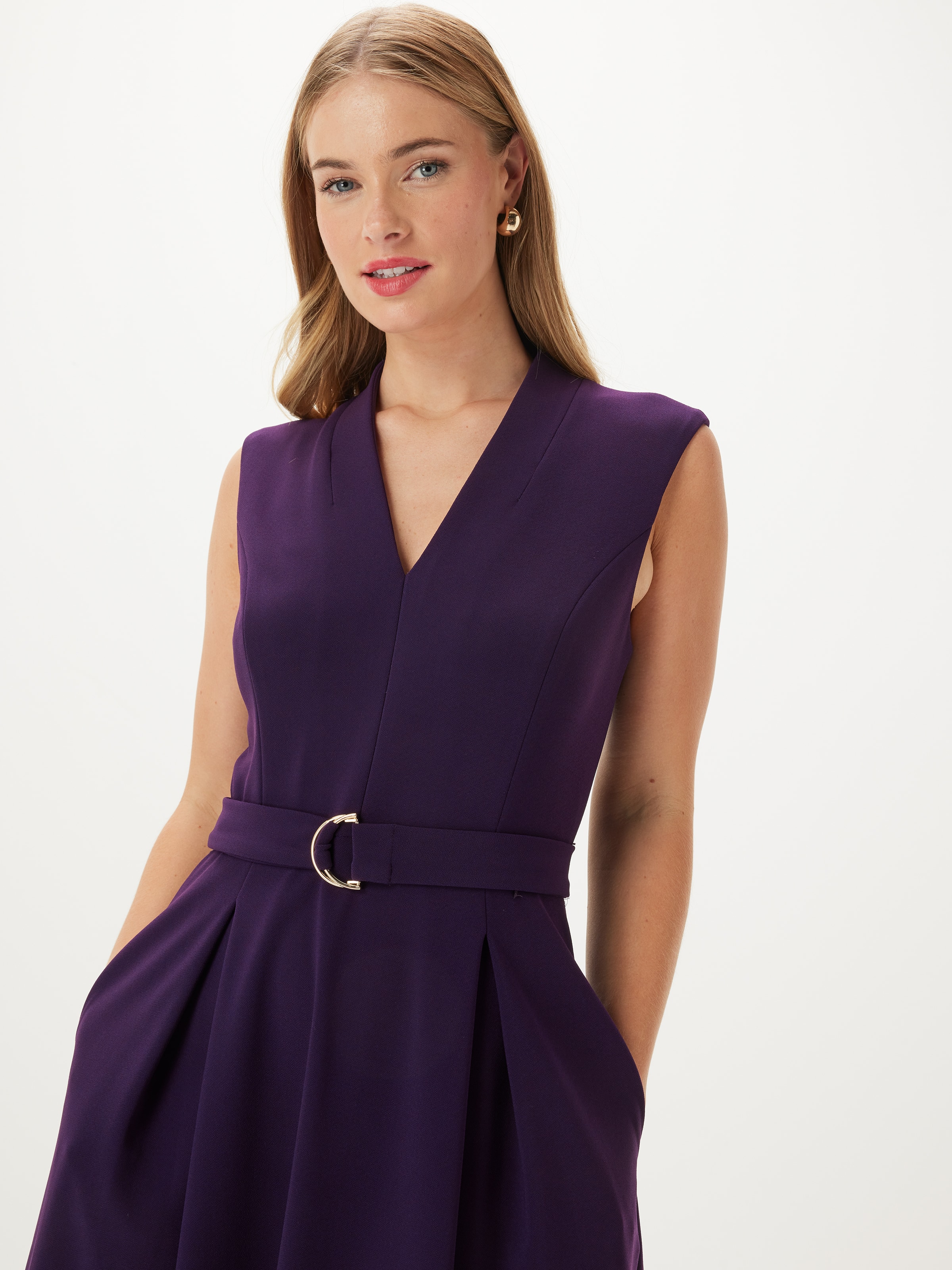 Rosie V Neck Fit & Flare Dress